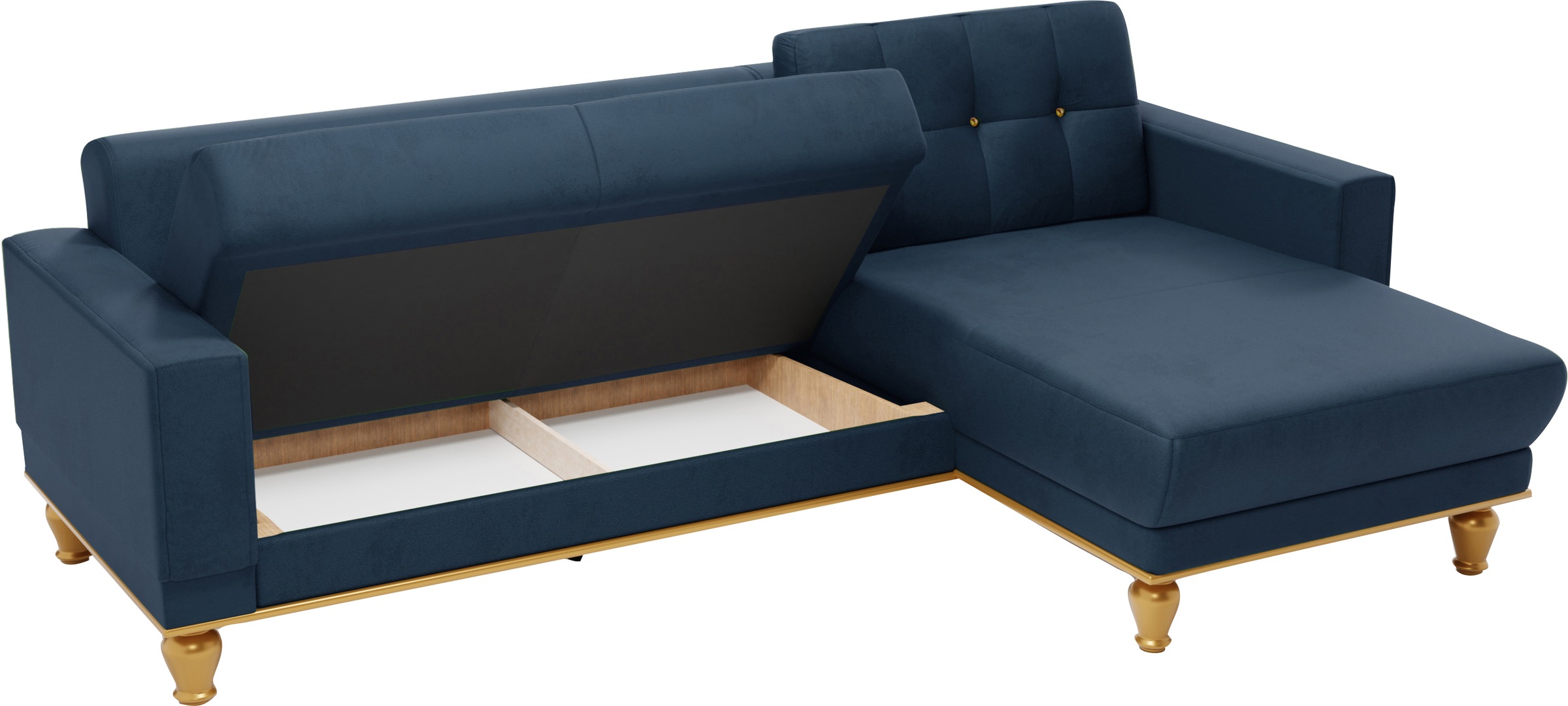 sit&more Ecksofa »Orient 5 L-Form«, mit Strass-Stein, wahlweise mit Bettfunktion und Bettkasten