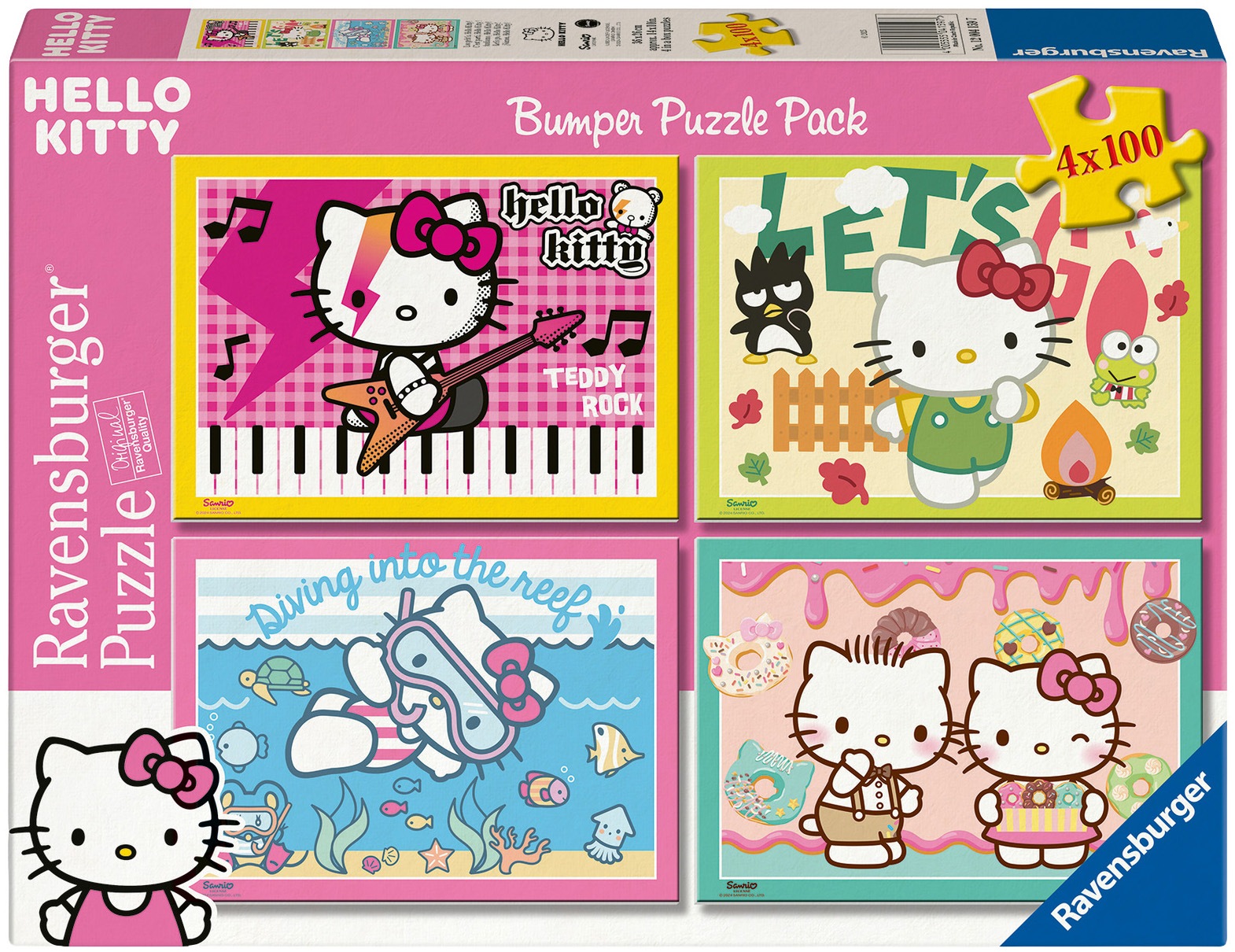 "Puzzle RAVENSBURGER ""Los geht's, Hello Kitty"", bunt, Puzzles, KinderB:36cm H:26cm, Pappe, Motiv, Made in Europe, B:36cm H:26cm"
