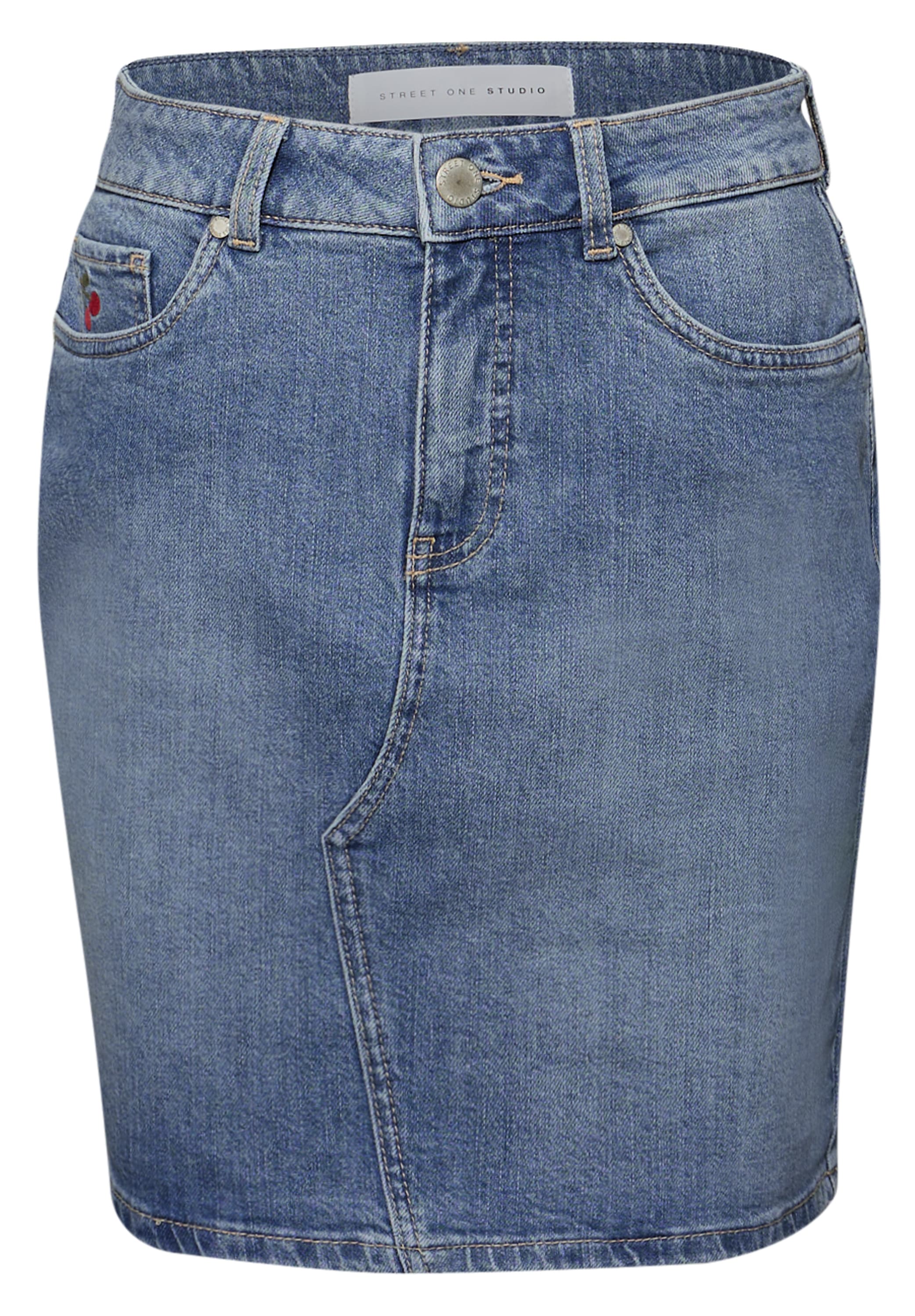 STREET ONE STUDIO Jeansrock aus Baumwolle mit Stretchanteil