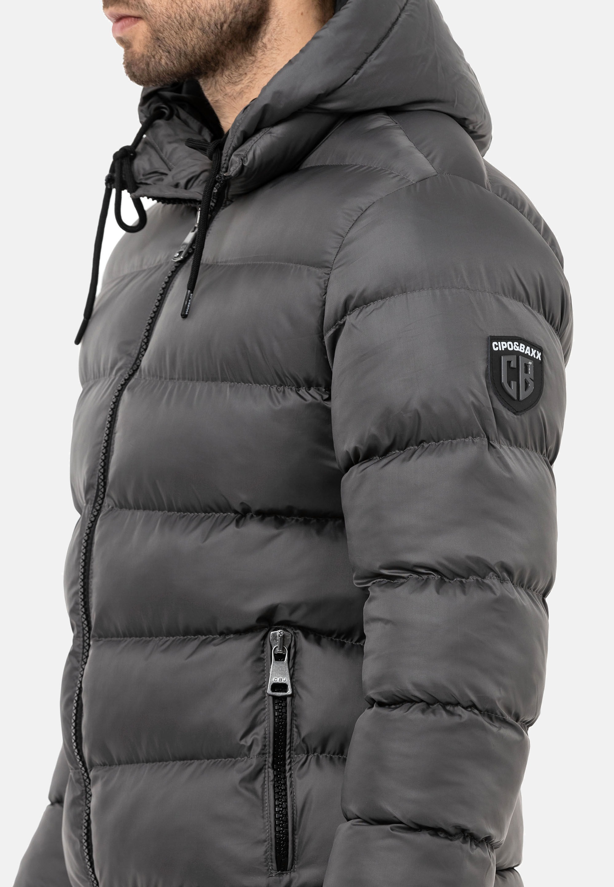 Cipo & Baxx Winterjacke »Jacke«, mit Kapuze, im Steppdesign