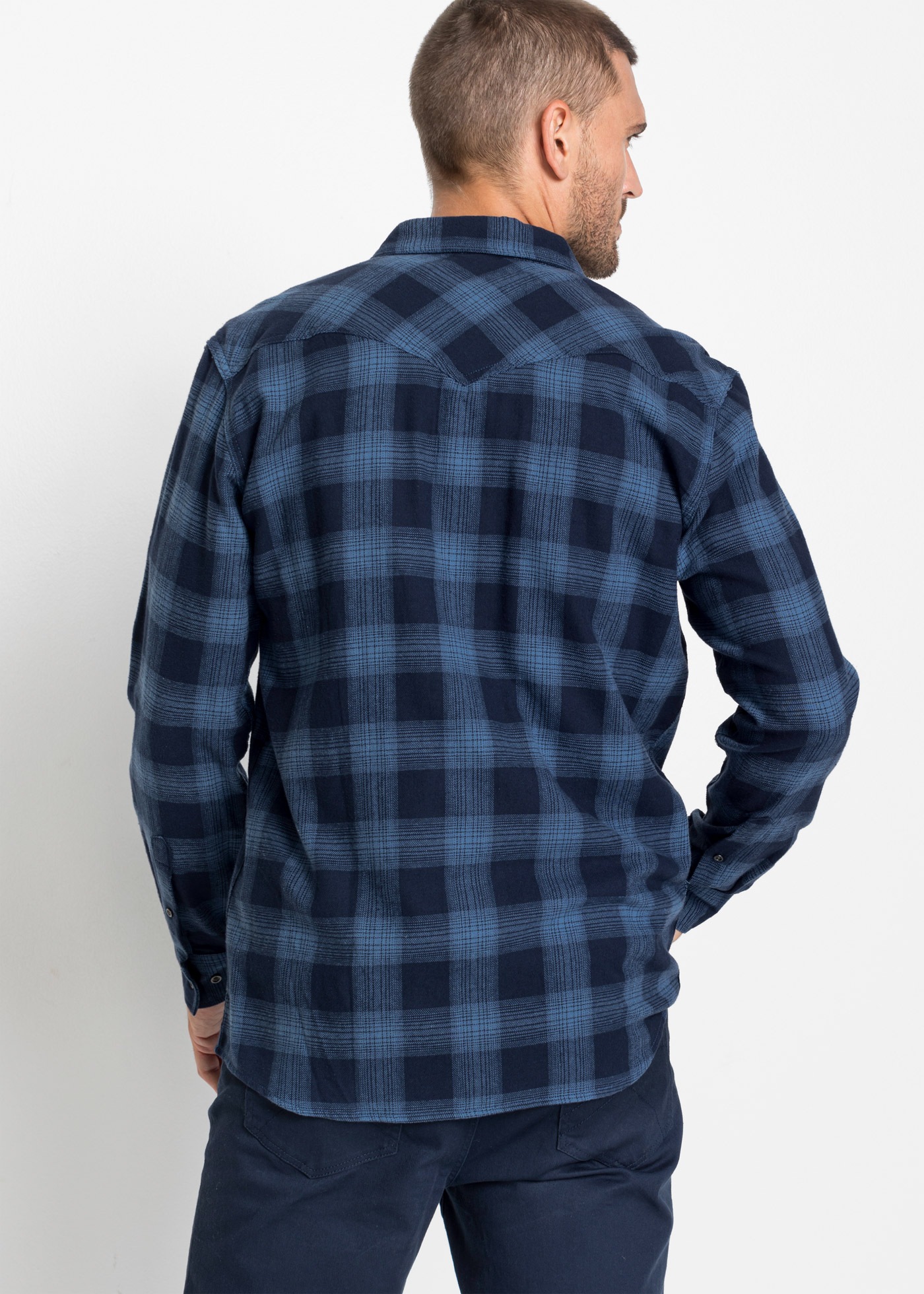 bonprix Flanellhemd Regular Fit, aus Baumwoll-Flanell, mit Karo-Muster, mit günstig online kaufen