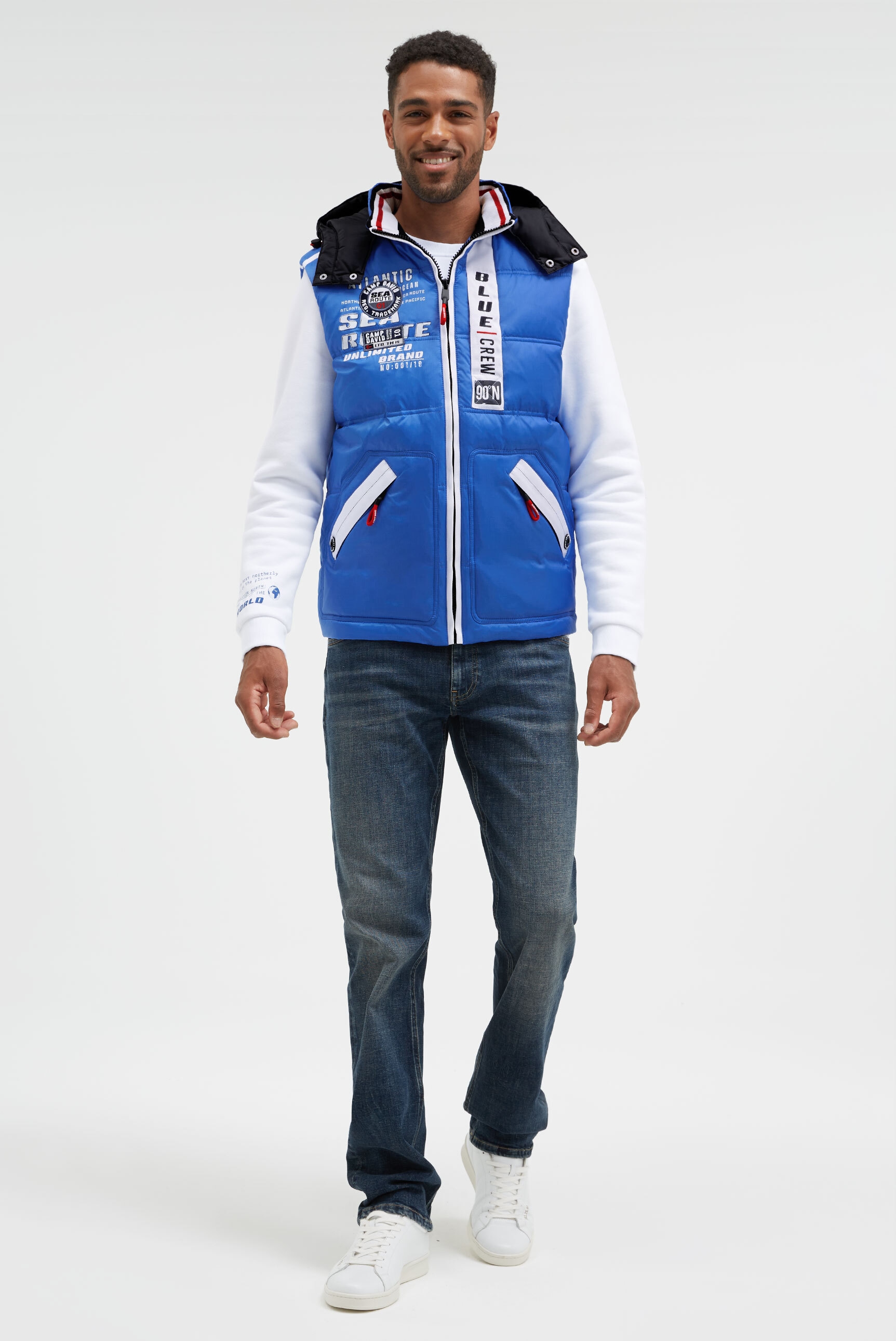 CAMP DAVID Steppweste mit Brusttasche