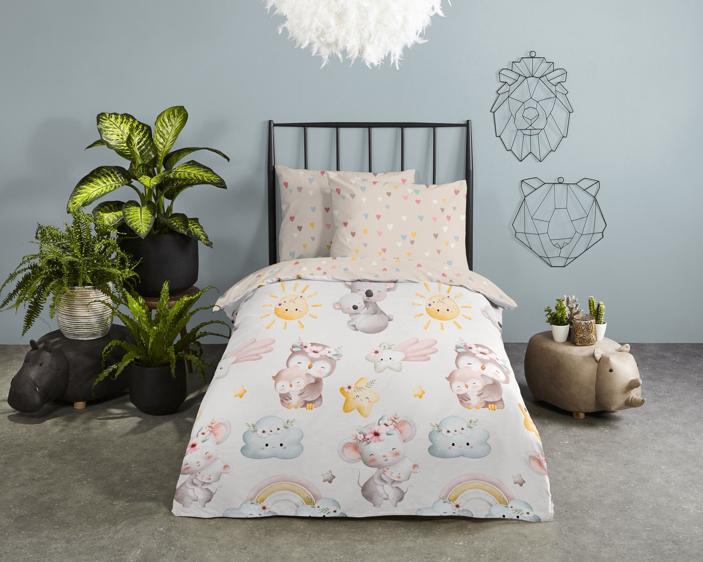 good morning Babybettwäsche "Hugss" 2 Stk. tlg. Baumwolle, Renforcé, 2 Teil günstig online kaufen