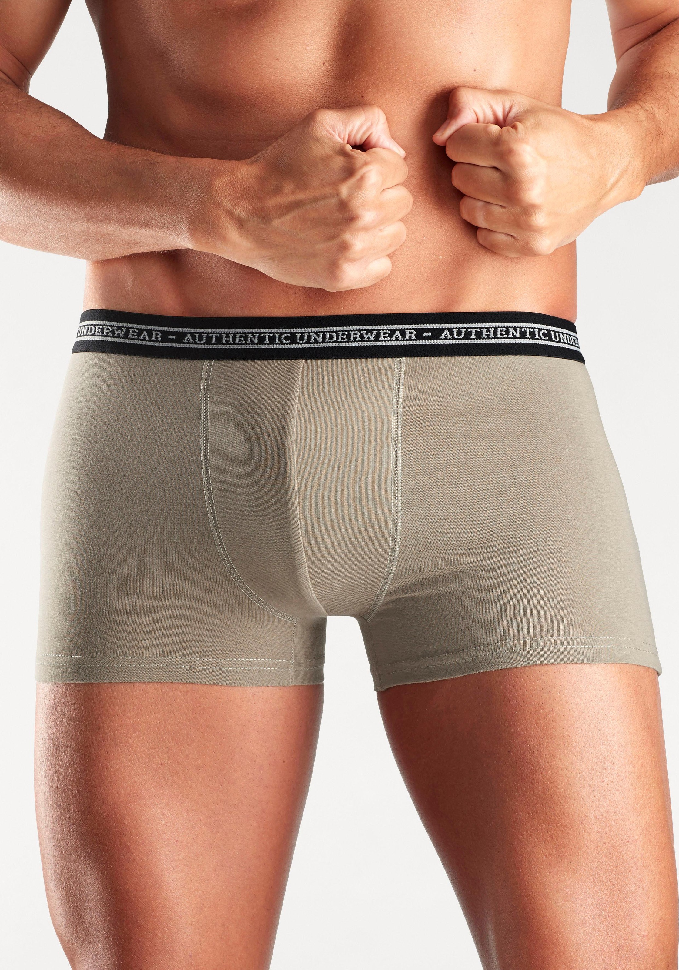 AUTHENTIC UNDERWEAR Boxer "Boxershorts für Herren" Packung, 4 Stk., schwarz günstig online kaufen