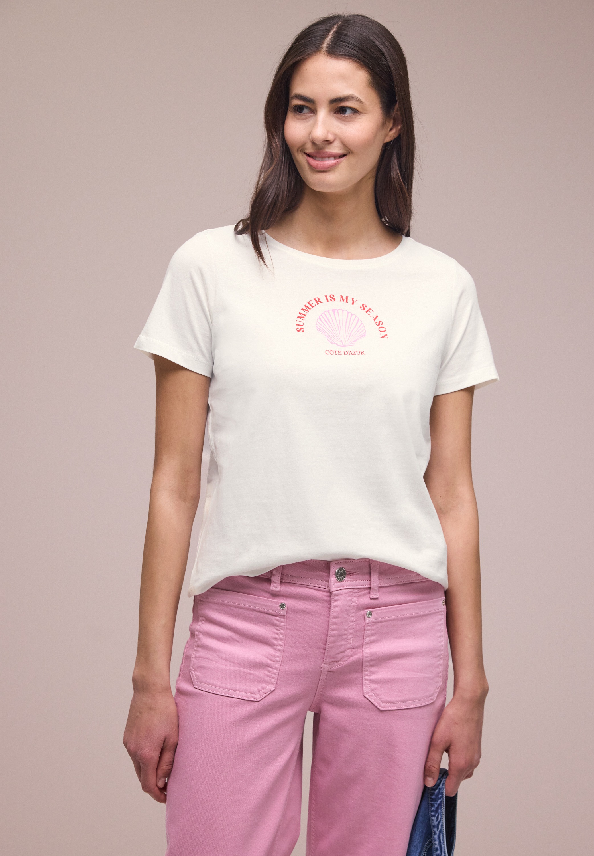 STREET ONE T-Shirt aus reiner Baumwolle