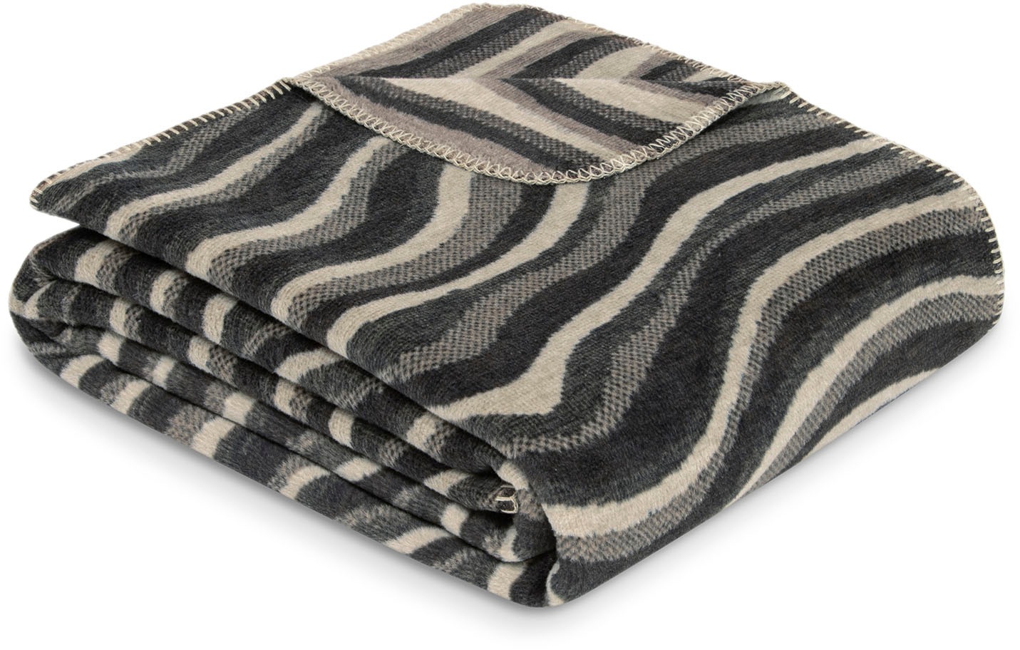 IBENA Wohndecke "Wohndecke Savannah" stilisiertes Zebramuster günstig online kaufen