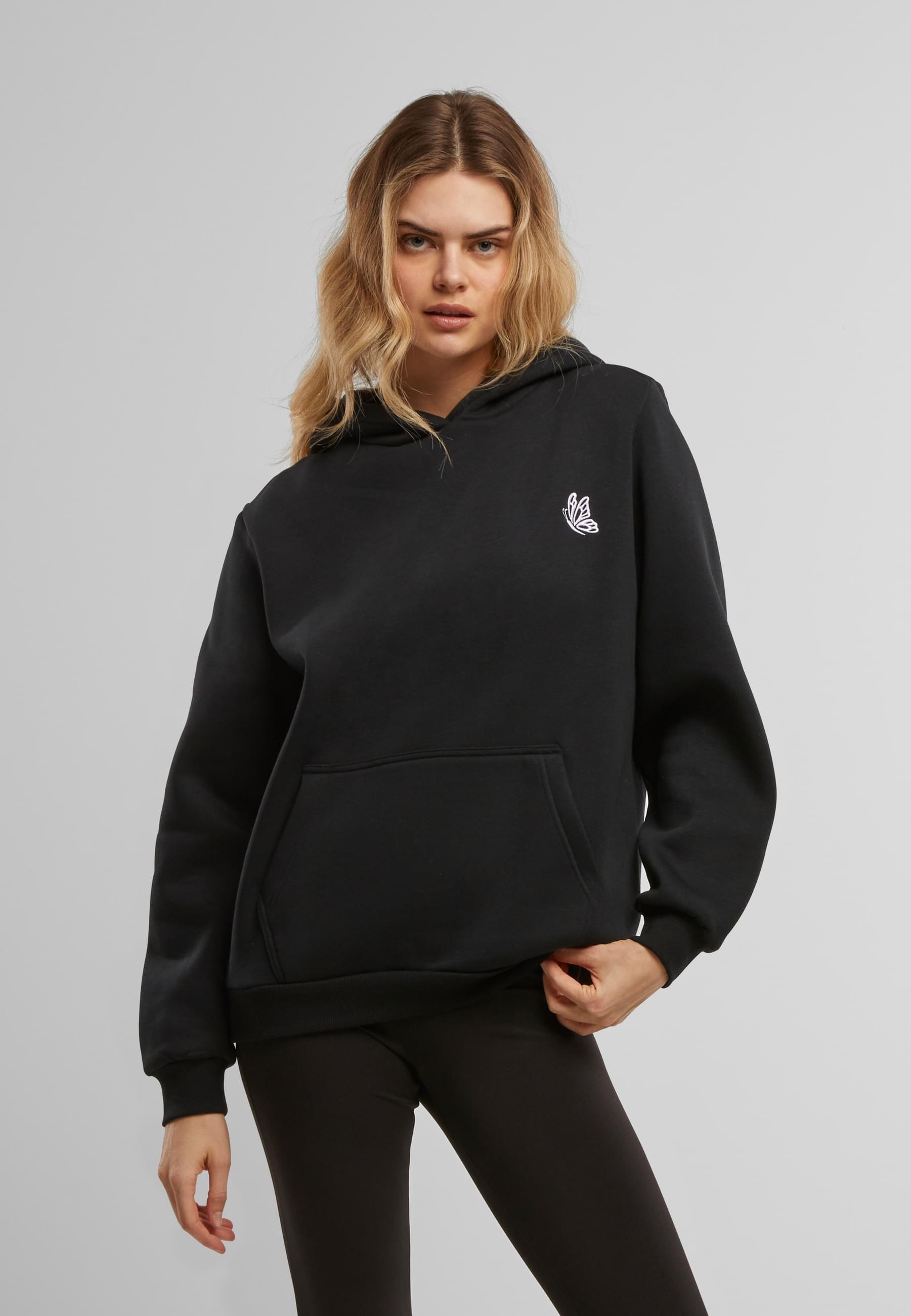 Miss Tee Kapuzenpullover »Miss Tee Flying Butterfly EMB Fluffy Hoody« 1 Stk.