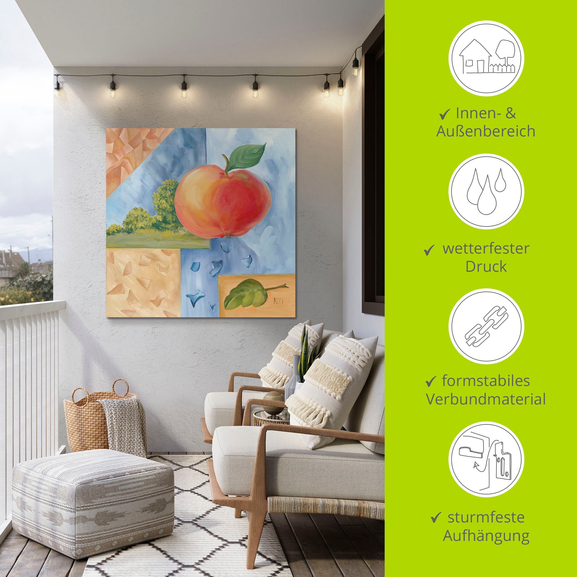 Artland Wandbild »Apfel«, (1 St.), als Alubild, Leinwandbild, Wandaufkleber oder Poster in versch. Größen