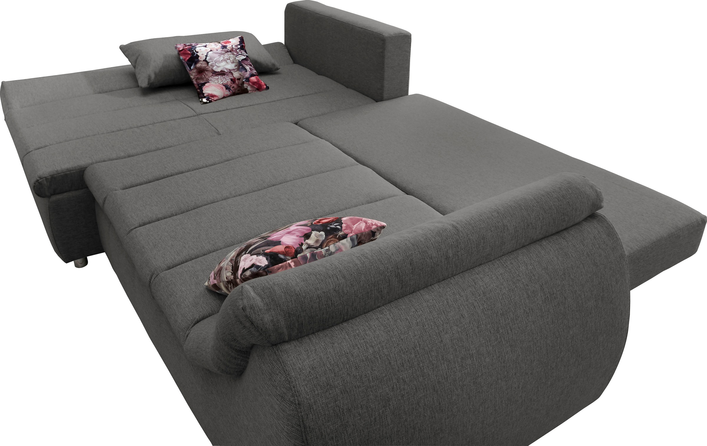 INOSIGN Ecksofa »Imola elegant und modern, aktuelle Steppung im Sitz, bequem, L-Form«, auch mit Bettfunktion und Bettkasten