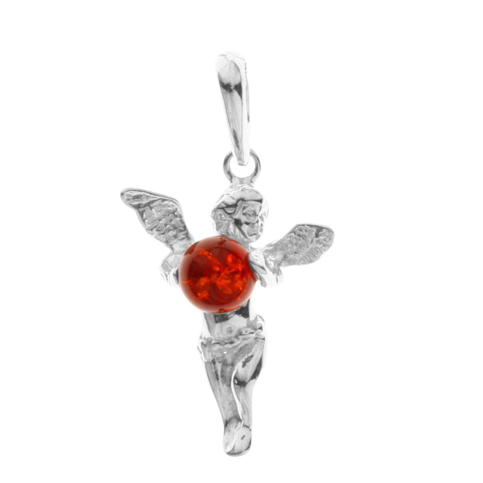 Kettenanhänger OSTSEE-SCHMUCK "- Elfe - Silber 925/000 - Bernstein" Gr. 38, silber (silber 925, silberfarben, weiß), Schmuckanhänger, Damen, Silber 925 (Sterlingsilber), Kettenanhänger 4