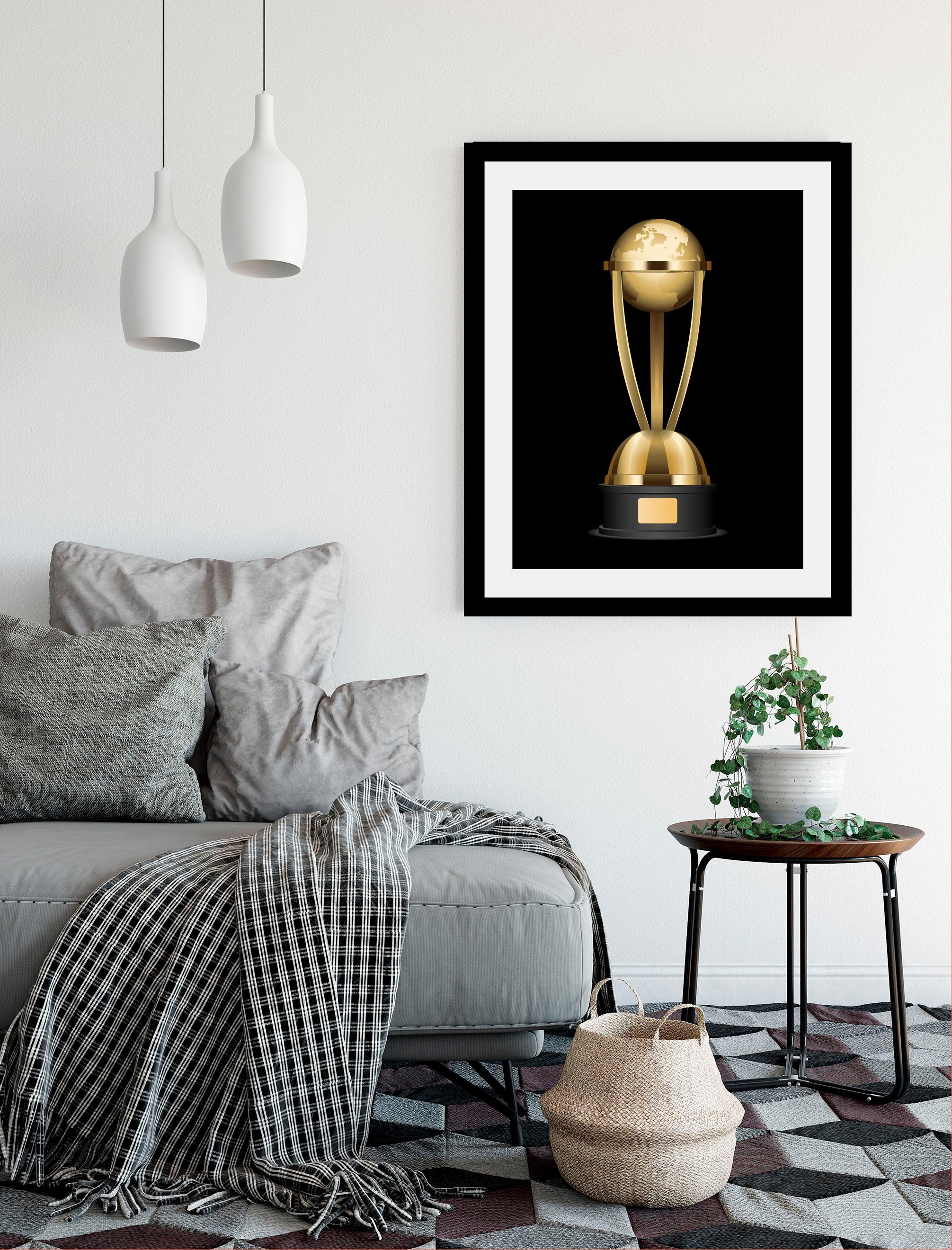 queence Bild "Pokal", World-Art, HD Premium Poster-Druck inkl. Holzrahmen günstig online kaufen