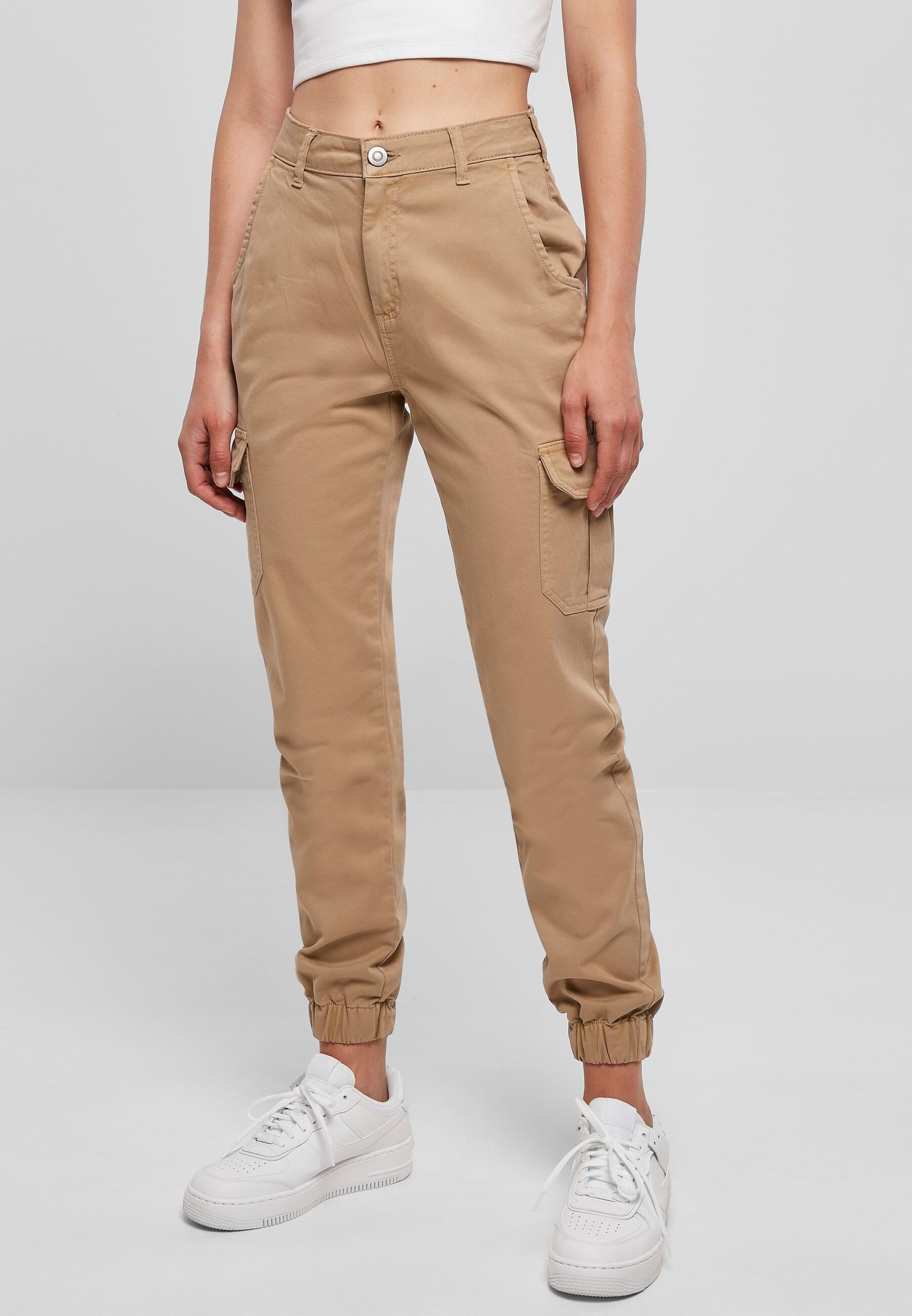 URBAN CLASSICS Cargohose »Urban Classics Damen Ladies High Waist Cargo Pants«, (1 tlg.)