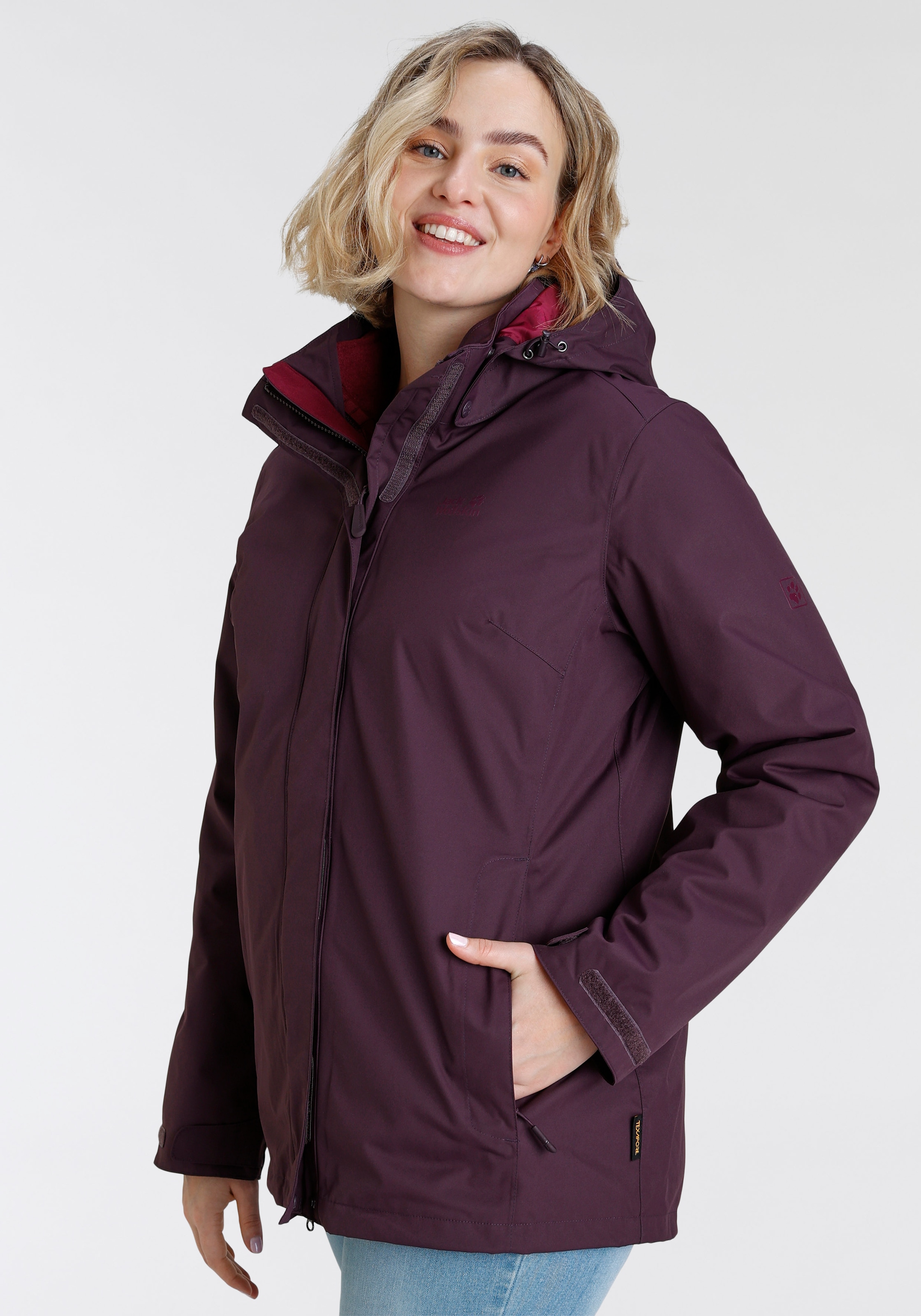 Jack Wolfskin 3-in-1-Funktionsjacke "ROSS ICE JKT", mit Kapuze