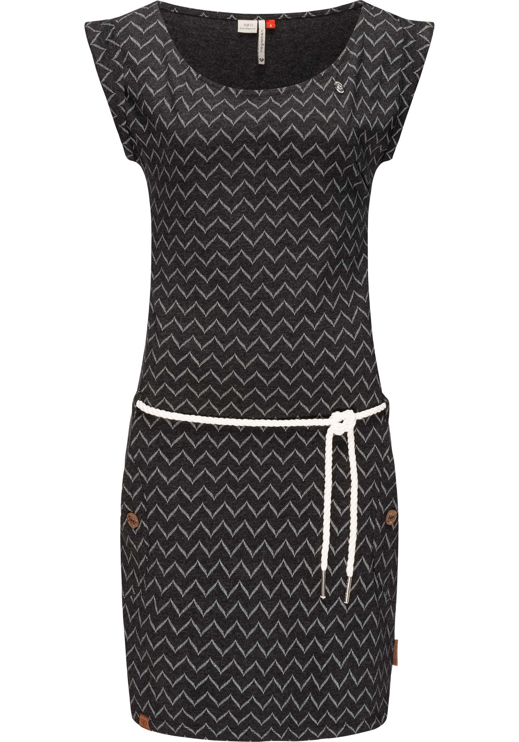 Ragwear Jerseykleid "Tag Zig Zag" Eingrifftaschen stylisches Shirtkleid mit günstig online kaufen