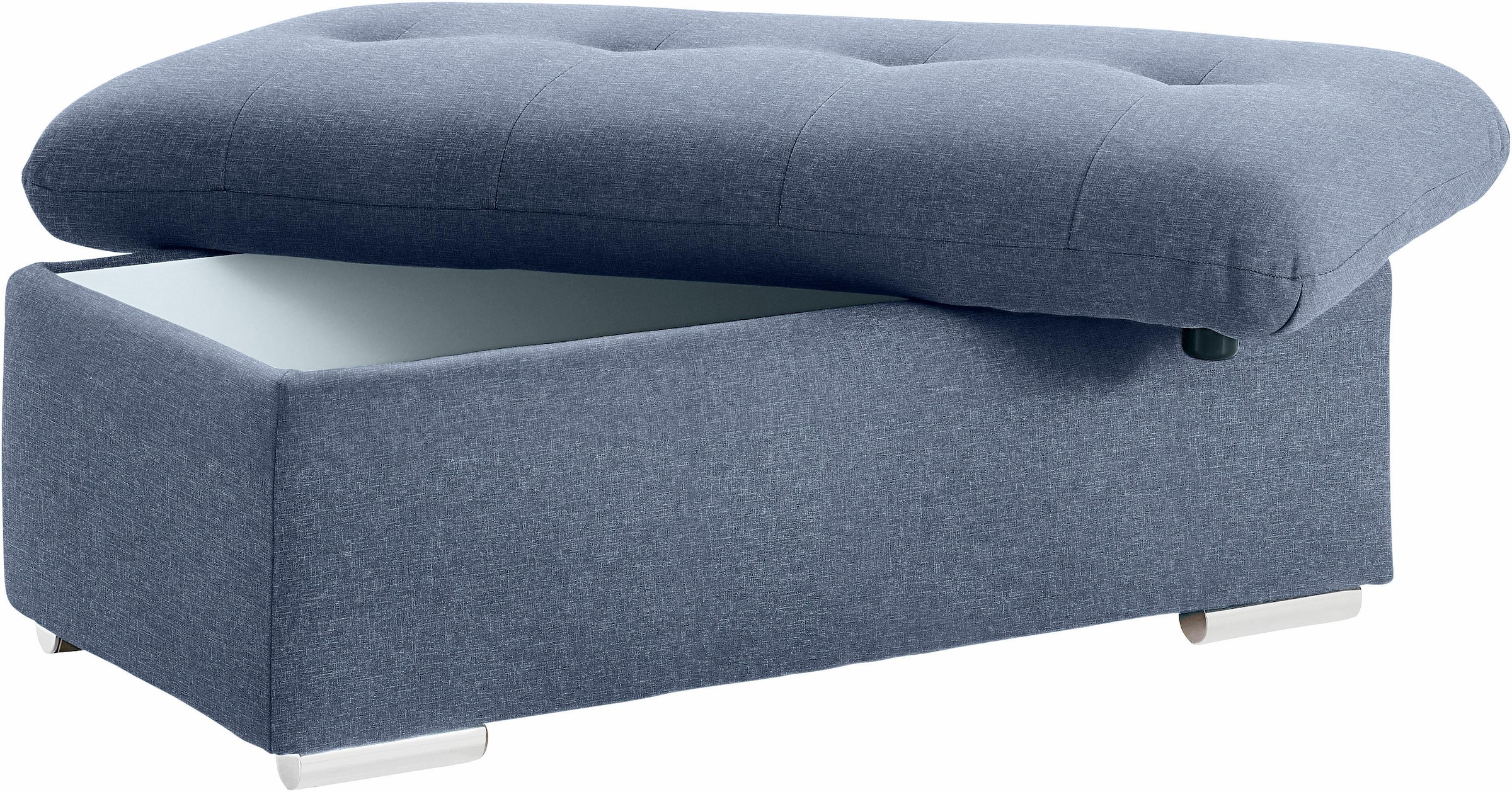 TRENDMANUFAKTUR Hocker »Reggae II, Bankhocker mit toller Detailverarbeitung im Sitz«, mit Stauraumfach