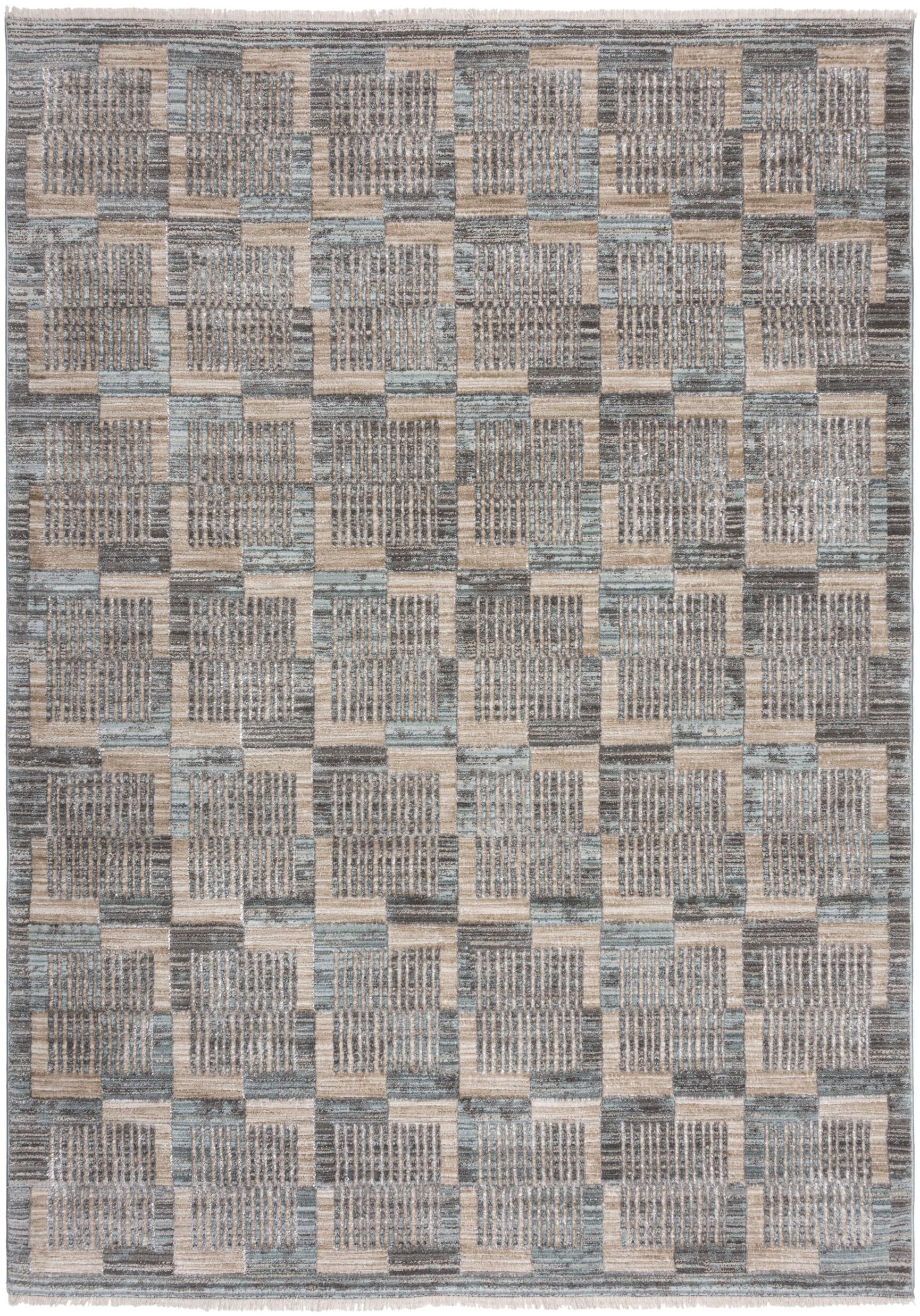 FLAIR RUGS Teppich "Evelyn Blocks" rechteckig 8 mm Höhe Flor mit Glanzeffek günstig online kaufen