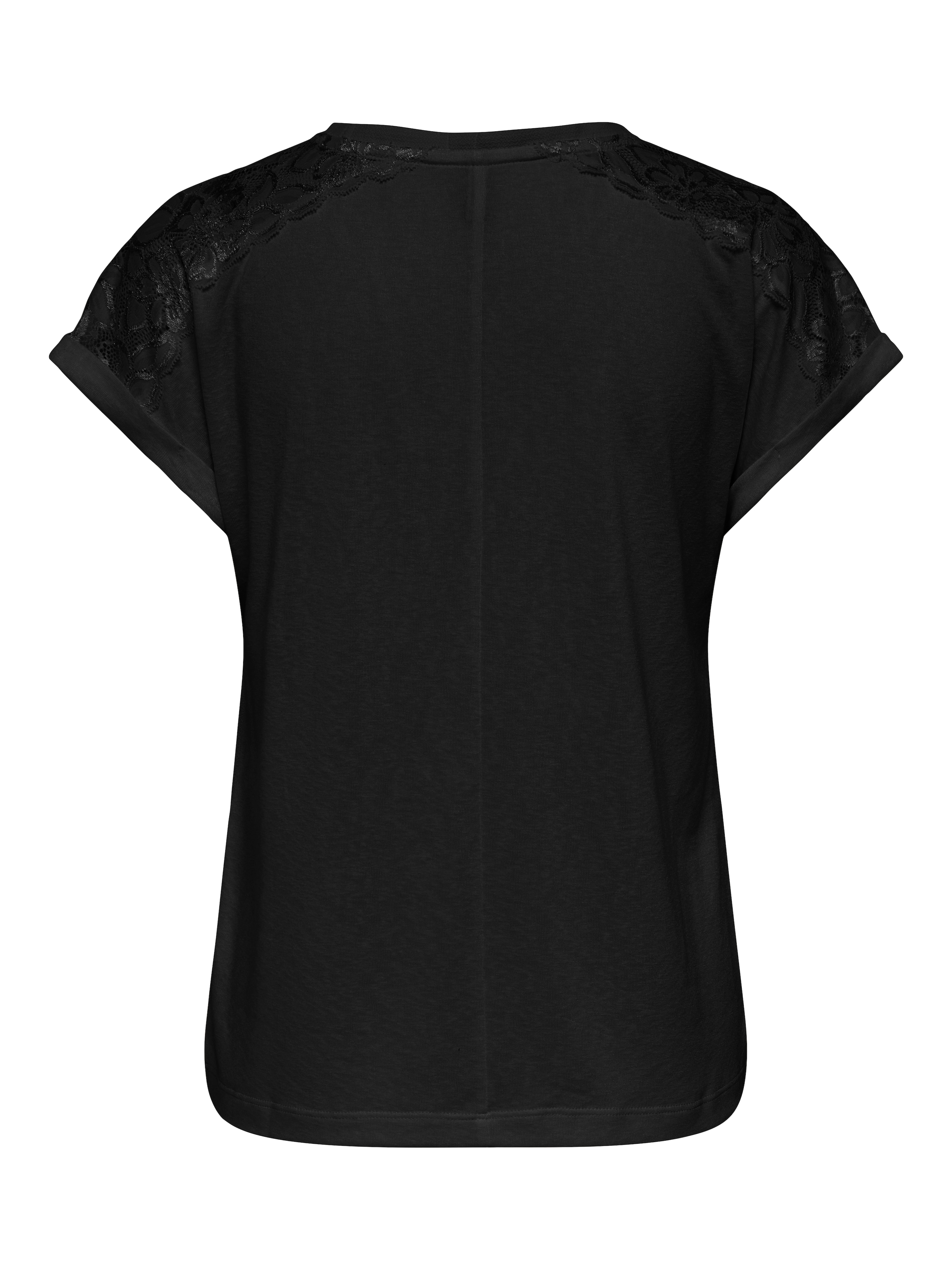 ONLY Kurzarmshirt »ONLAMANDA S/S O-NECK MIX TOP JRS« Materialmix, regular fit, Rundhals