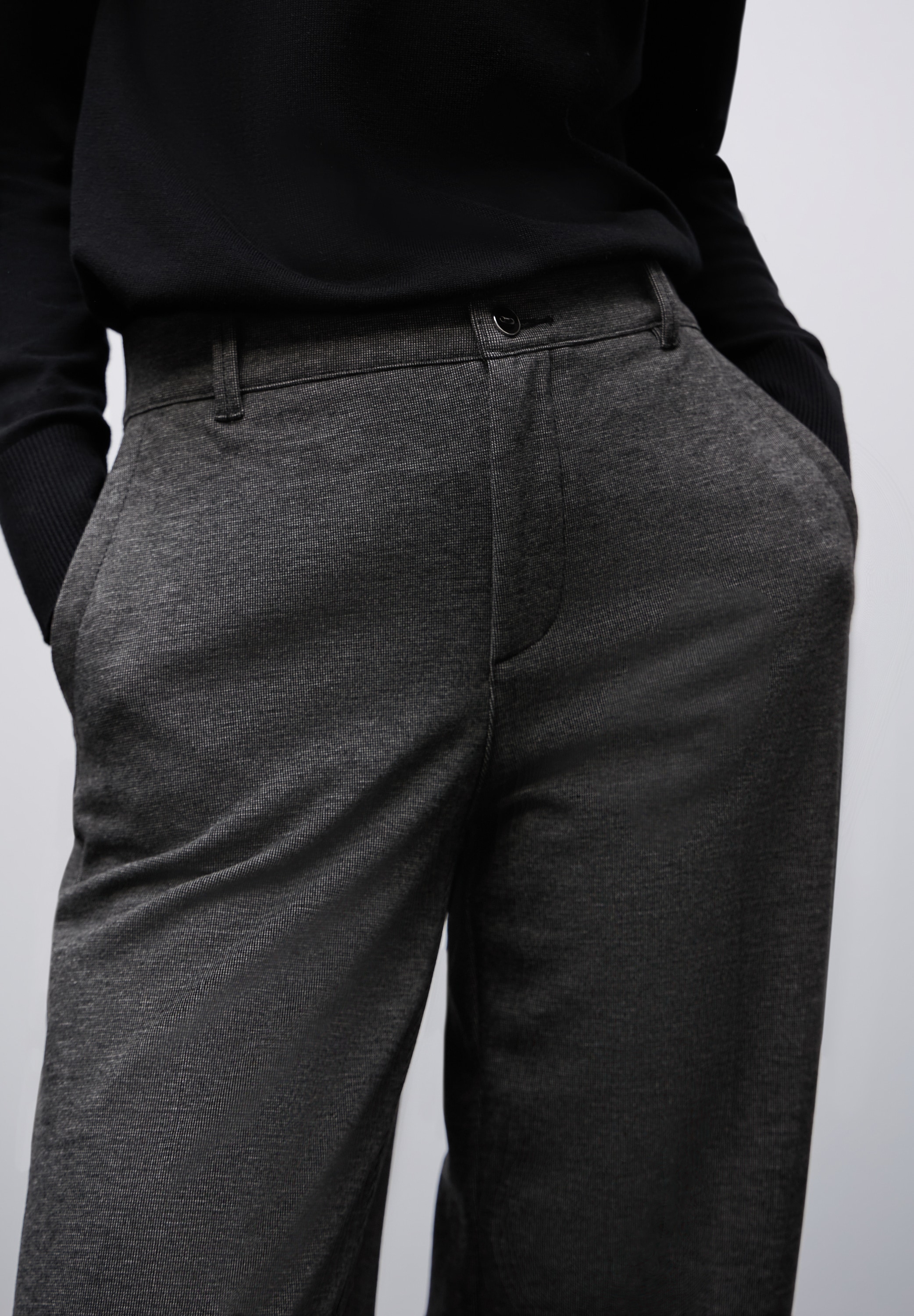 STREET ONE Stoffhose  meliert, im Casual Fit und mit Stretch