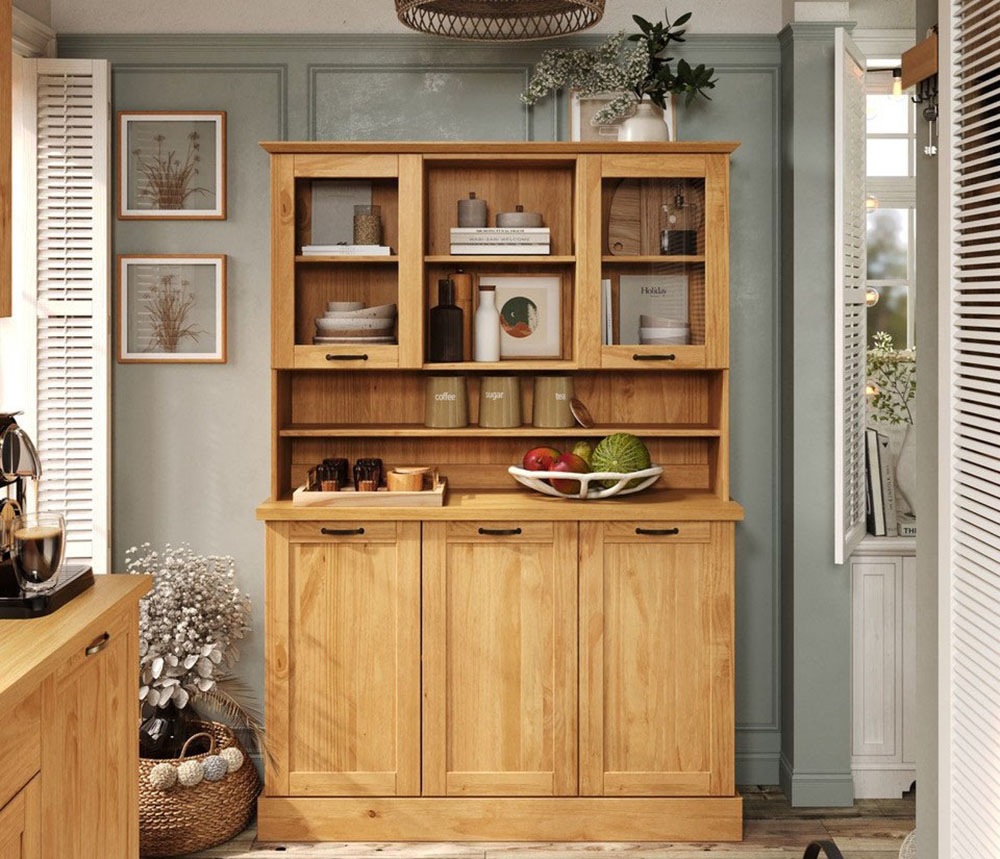 Home affaire Küchenbuffet "Teramo" Breite/Höhe 126/181 cm, mit Metallgriffe günstig online kaufen