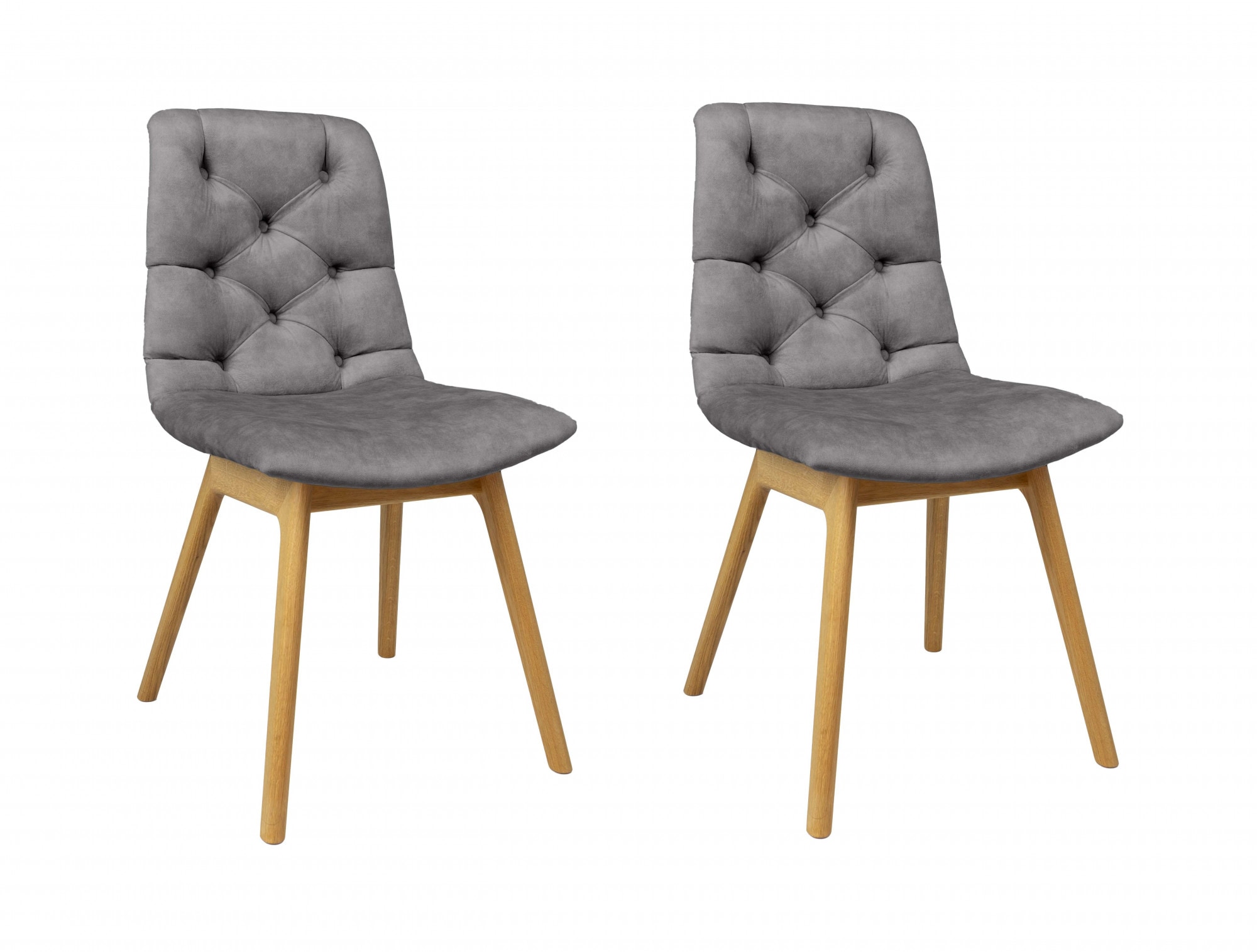 andas 4-Fußstuhl "Ramon", (Set), 2 St., Samt, mit Massivholzbeinen, verschi günstig online kaufen