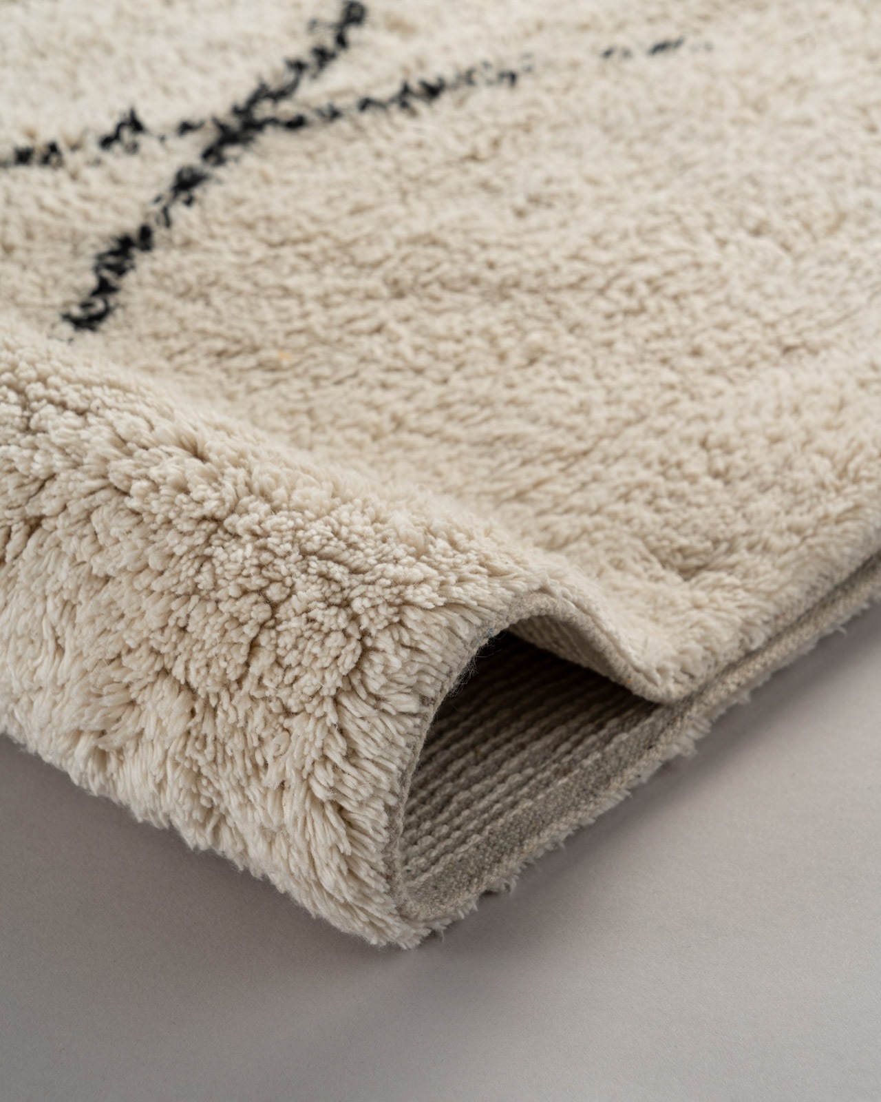 Teppich KAYOOM "Alena 125", beige (creme, schwarz), B:200cm H:20mm L:290cm, Baumwolle, Teppiche, Teppich, pflegeleicht, strapazierfähig 3