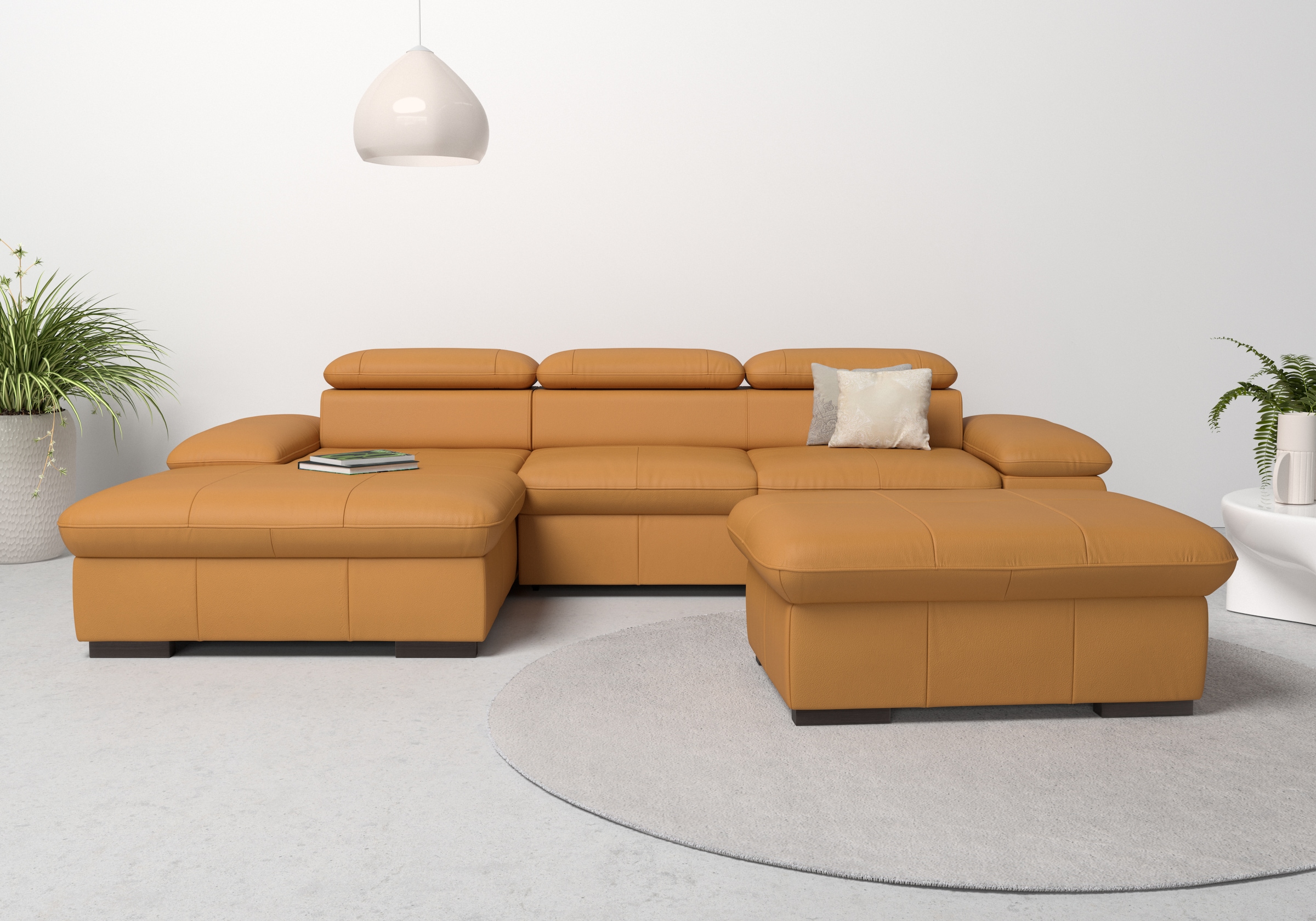 OTTO home Ecksofa "Alberto L-Form" mit Kopfteilverstellung, wahlweise mit Schlaffunktion