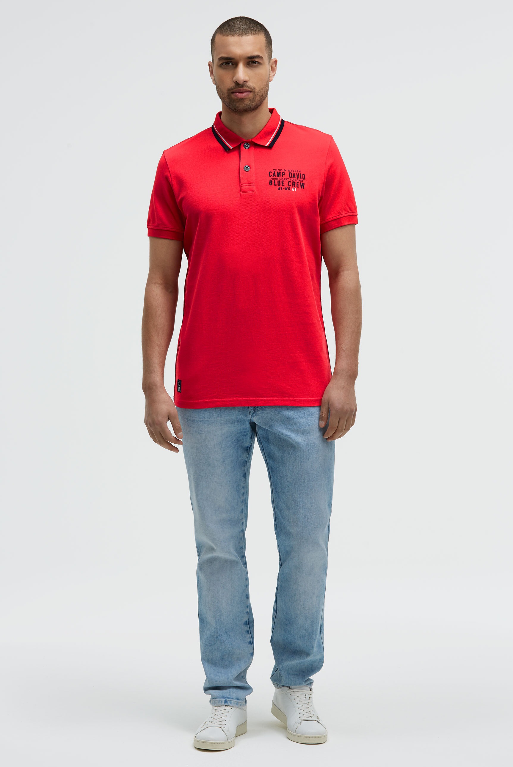 Thumbnail - CAMP DAVID Poloshirt aus Baumwolle