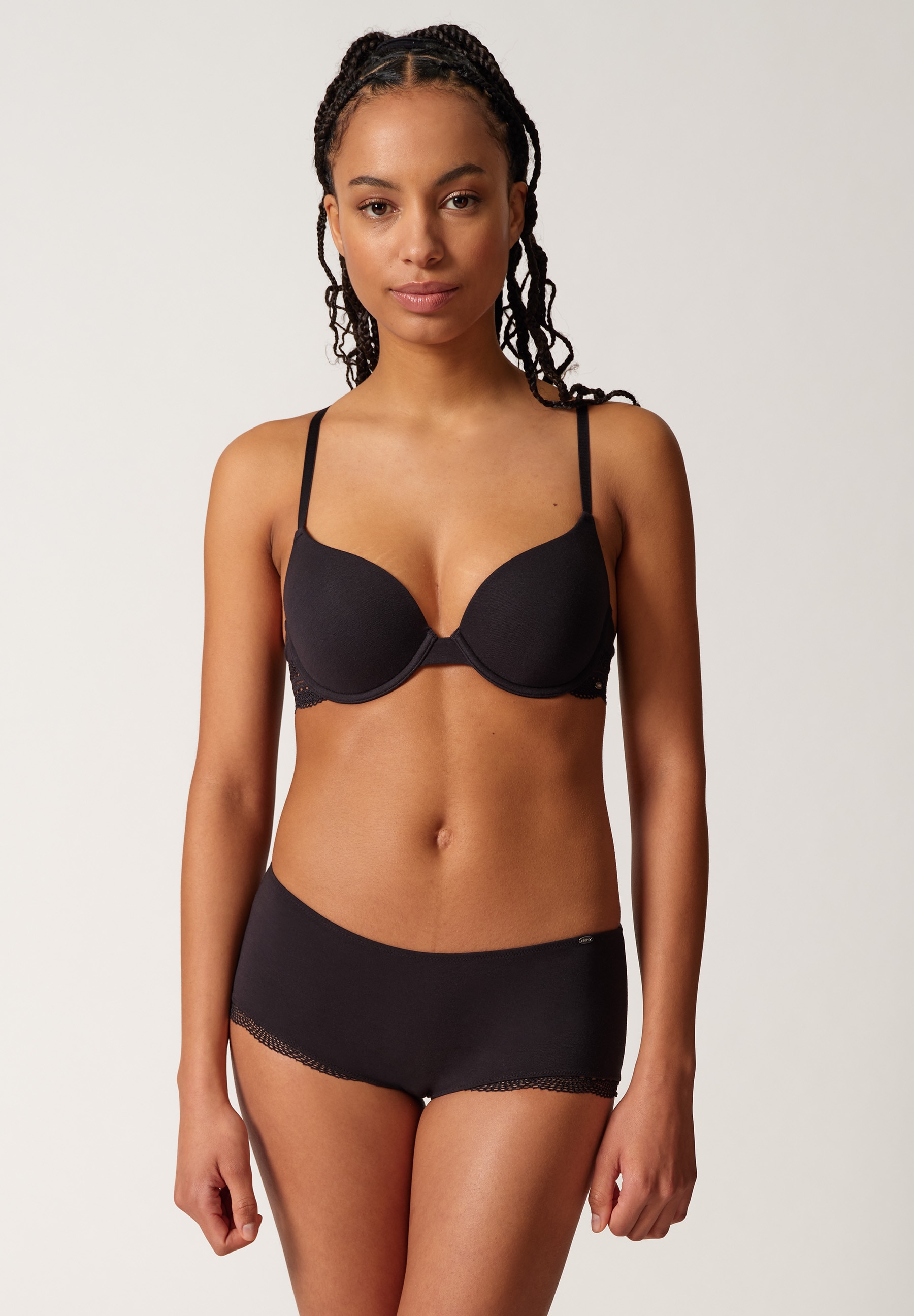 Skiny "Classicotton" Baumwollmix, mit Spitze, mit Polsterung, bequem, schli günstig online kaufen