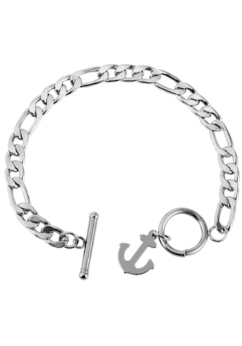 Edelstahlarmband »Armband Figaro Anker aus Edelstahl 17,5 cm«