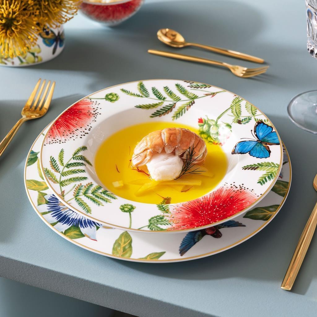 Villeroy & Boch Geschirr-Set »Tafelservice Amazonia Anmut 12er Set bunt« Handwäsche wird empfohlen