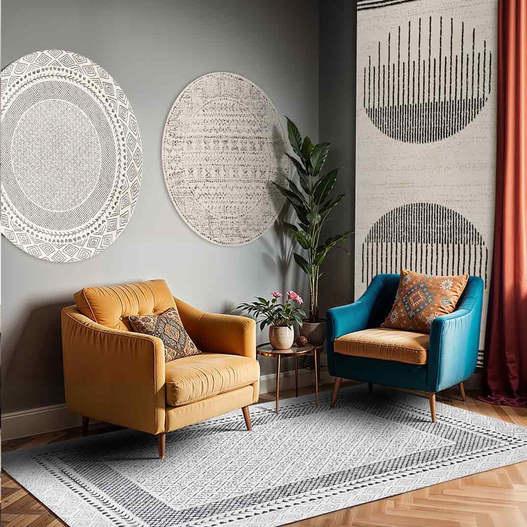 Livabliss Teppich »LUANDA«, rechteckig, 11 mm Höhe, Skandinavischer Teppich, Boho Wohnzimmerteppich/Läufer im Zebra Muster