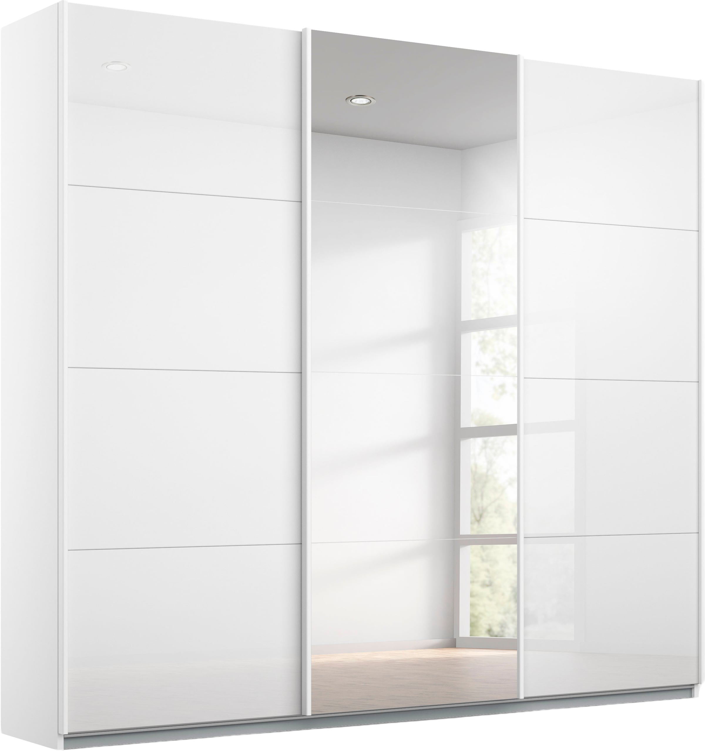 OTTO home Kleiderschrank »Mehrzweckschrank Aktenschrank Möbel Mietswohnung Schlafzimmer KOLUNA« 3 Ausstattungen BASIC/CLASSIC/PREMIUM (inkl. SOFT-CLOSE-FUNKTION),  Breiten 203/271/315/360 cm Höhen 210/229 Glas-Front MADE IN GERMANY