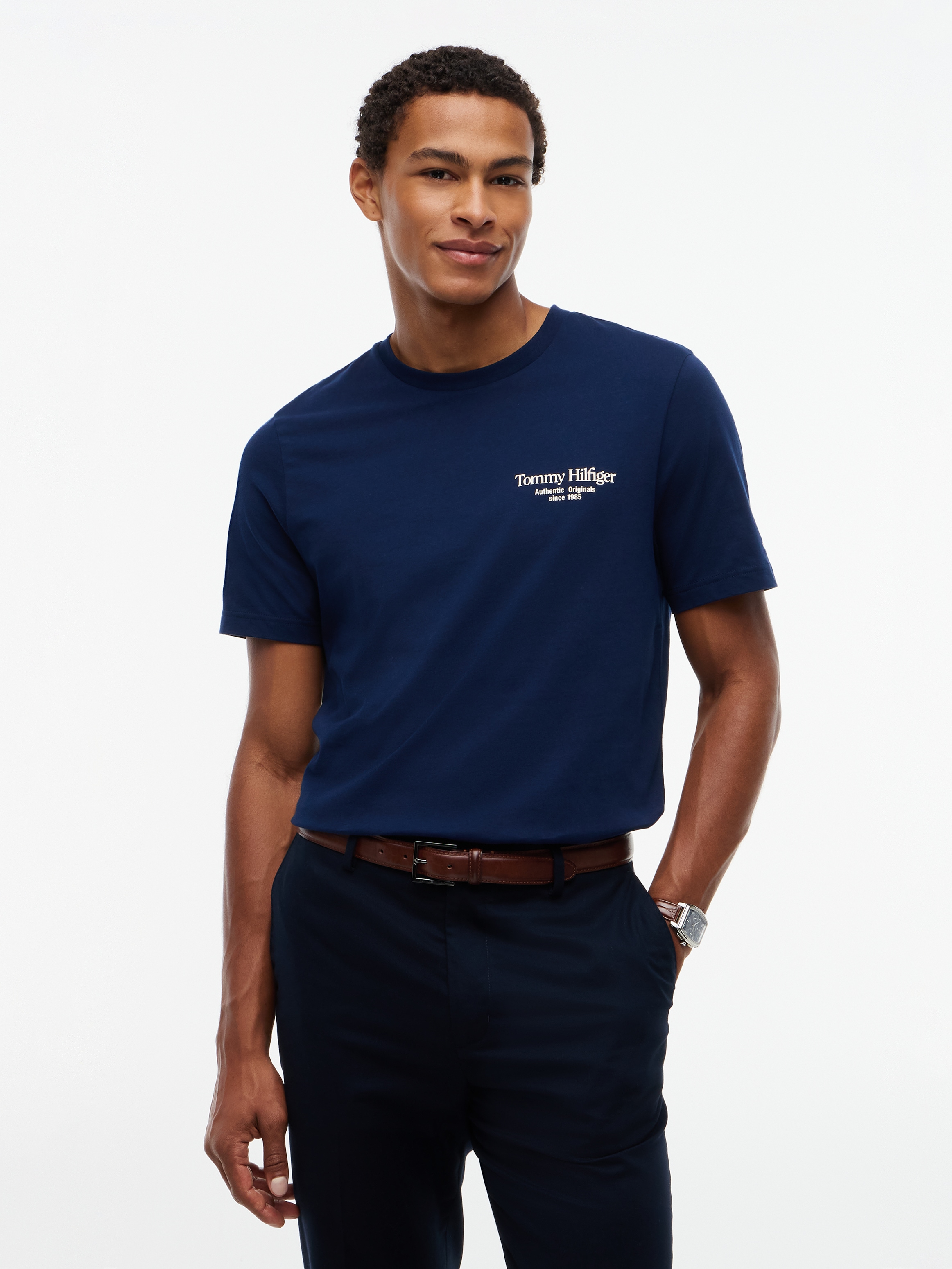 Tommy Hilfiger T-Shirt "BACK TEXT SEASONAL GRAPHIC" Jersey, normale Passform