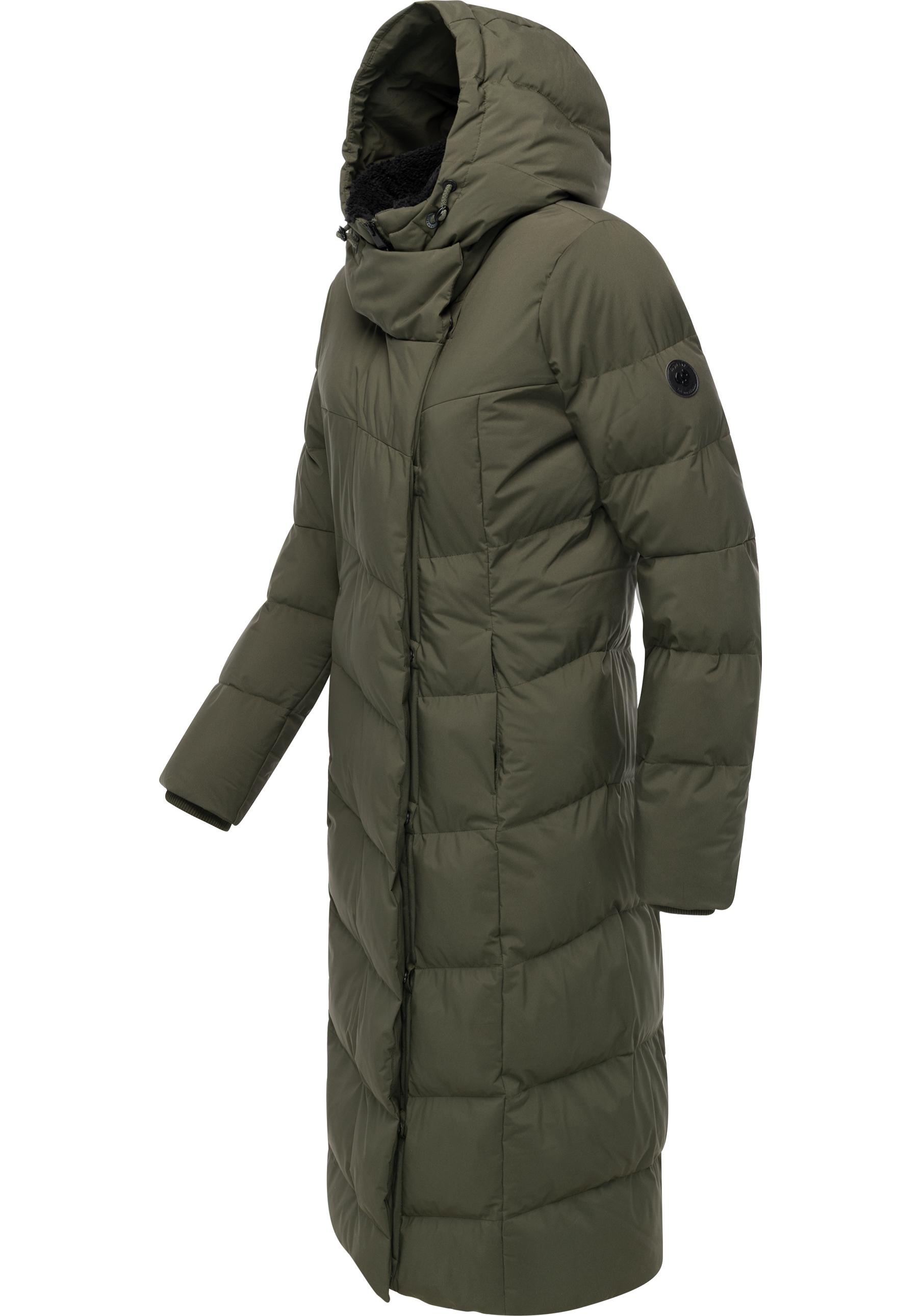 Ragwear Wintermantel »Pavla Long Soft YOUMODO«, Wasserdichter Steppmantel mit Kuschelkragen