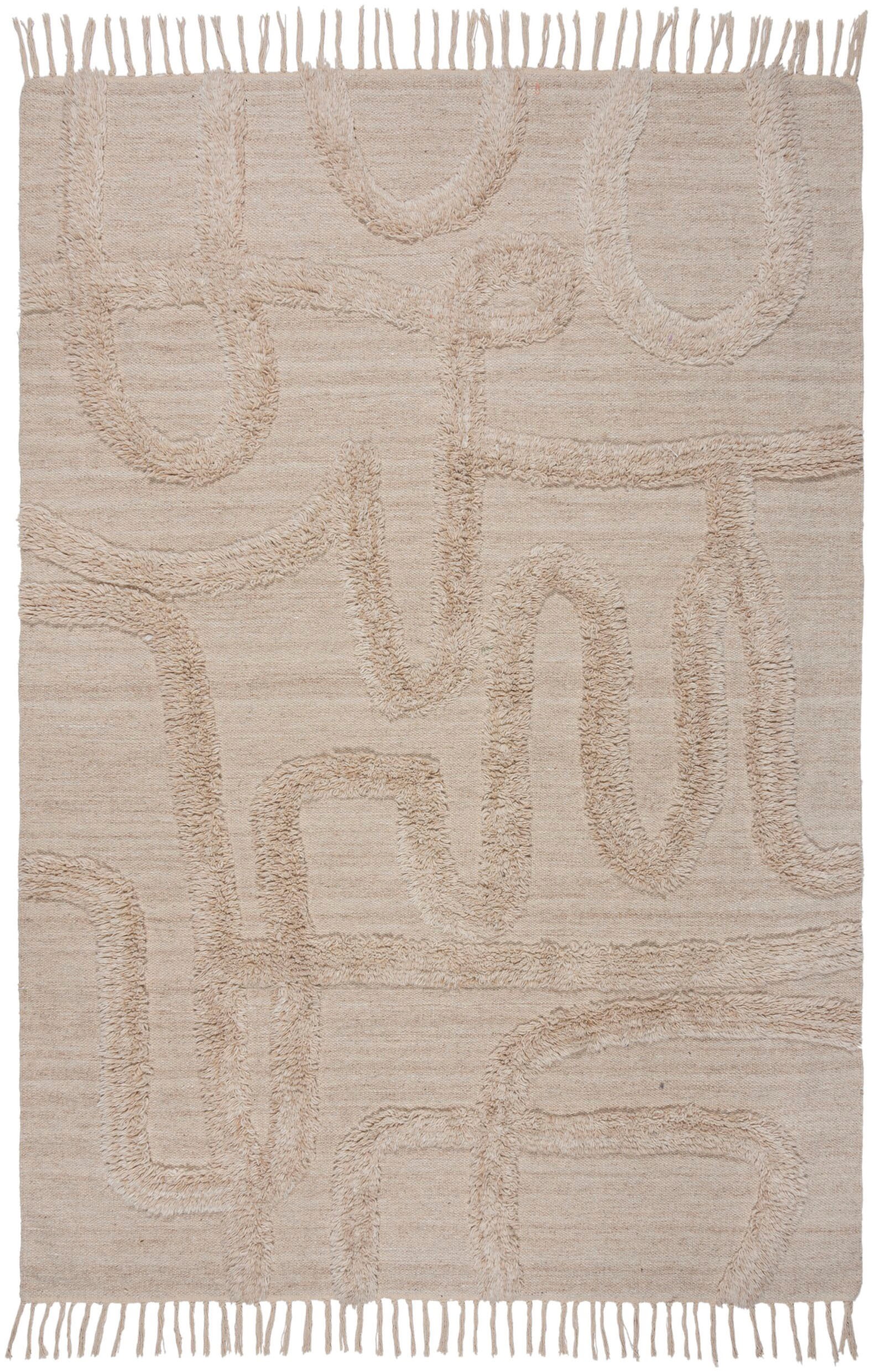 FLAIR RUGS Teppich »Loma«, rechteckig, 20 mm Höhe, mit Fransen