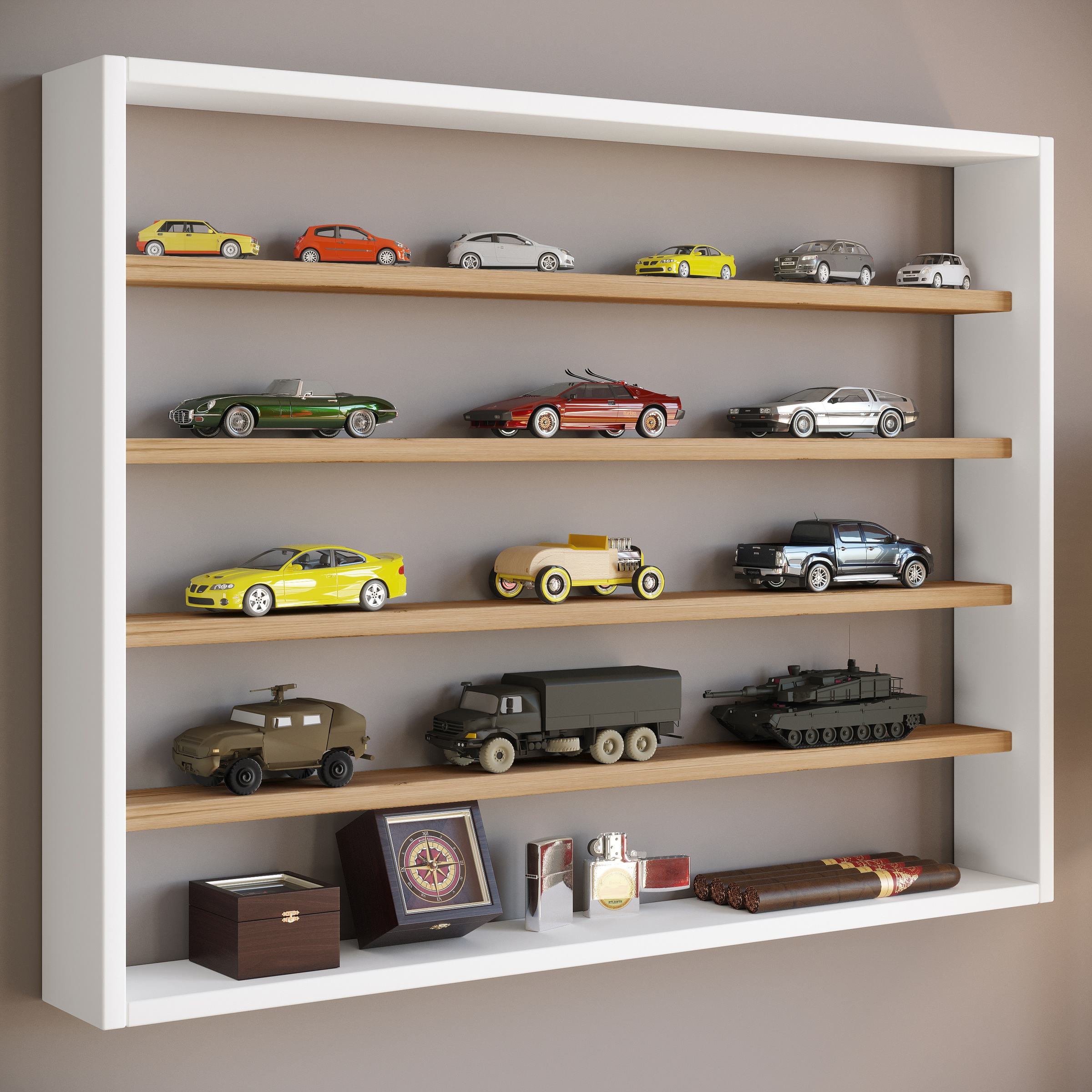 VCM Wandregal »Holz Wandregal Wandvitrine Regal Deko Osado L«