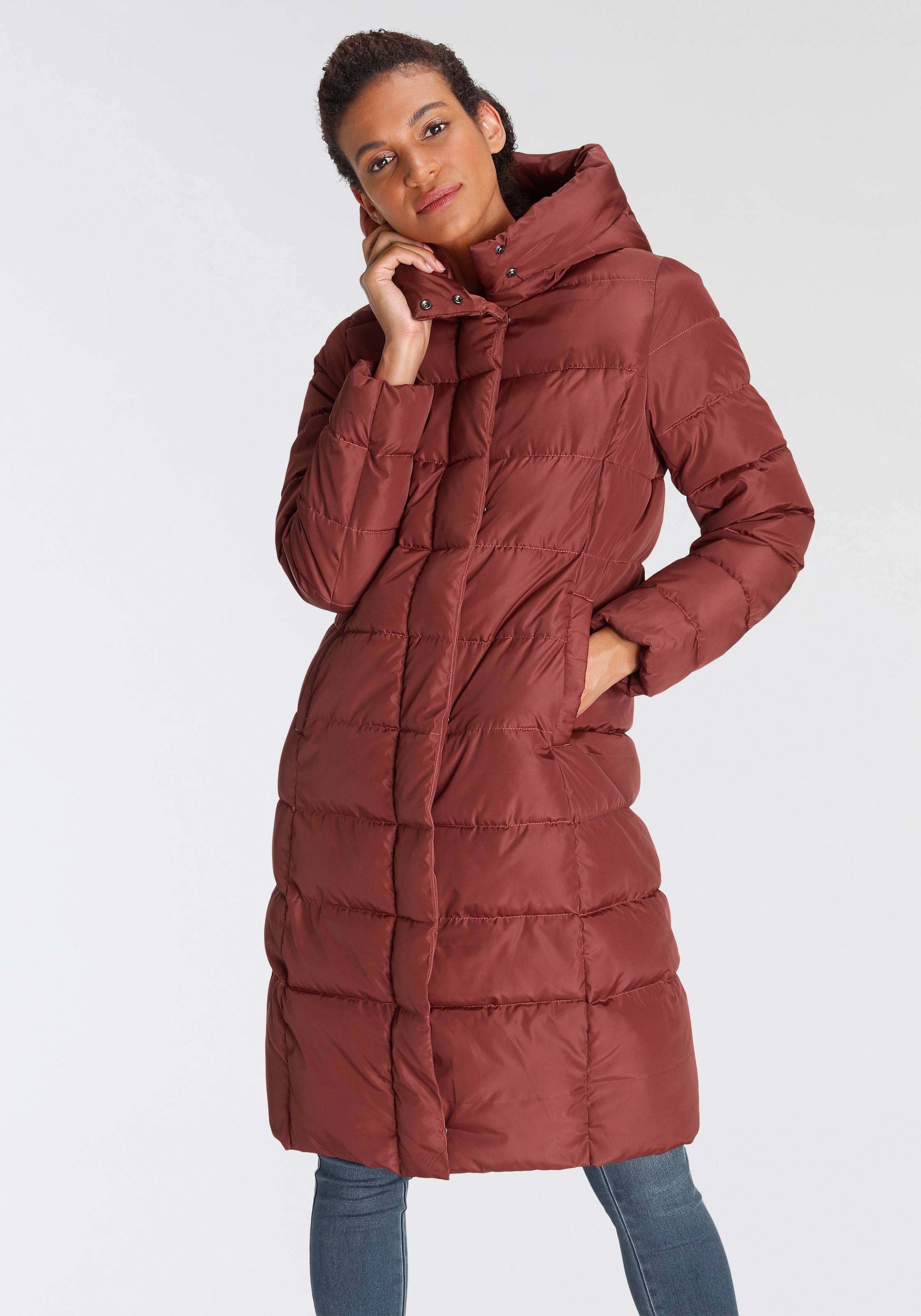 ONLY Steppmantel "ONLTINA PUFFER X LONG COAT OTW", mit Kapuze günstig online kaufen