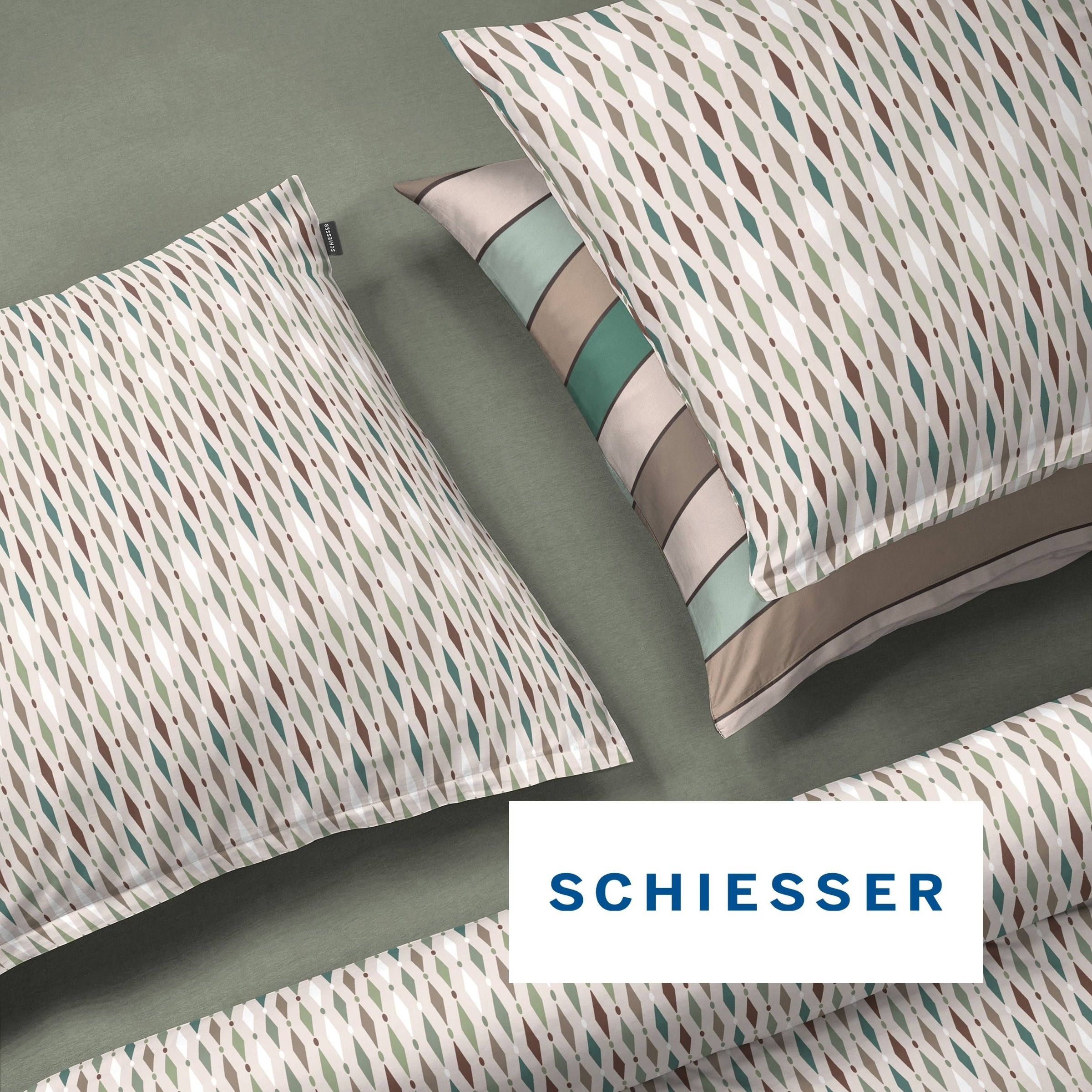 Schiesser Bettwäsche »Lotta aus weicher Baumwolle mit grafischem Muster« 2 tlg. OEKO-TEX® MADE IN GREEN