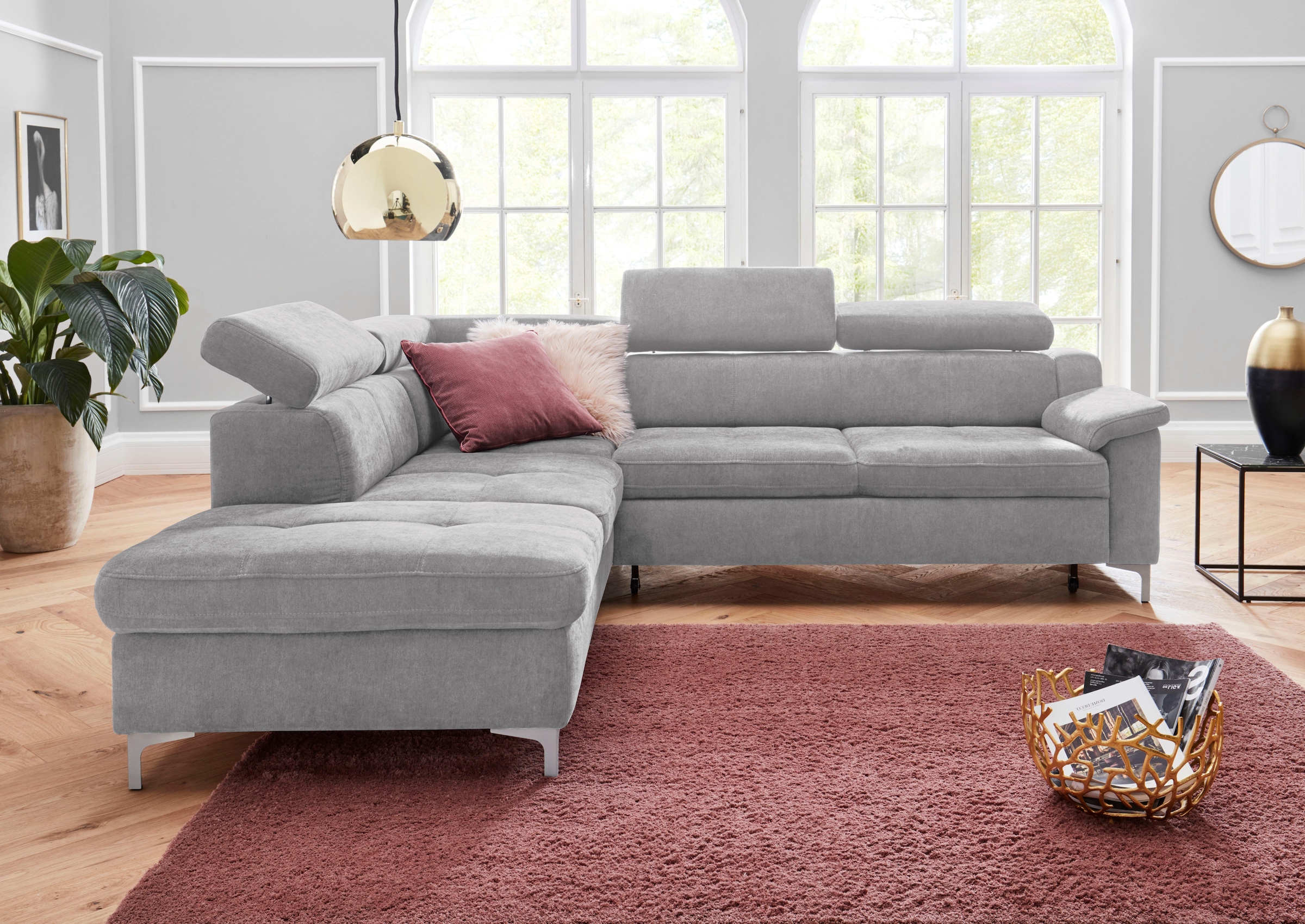 exxpo - sofa fashion Ecksofa "Croma, hochwertige Detailverarbeitung, mit Ko günstig online kaufen