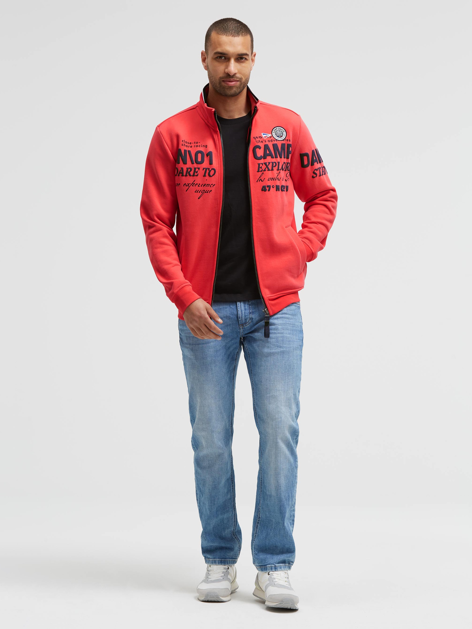 CAMP DAVID Sweatjacke mit weicher Innenseite