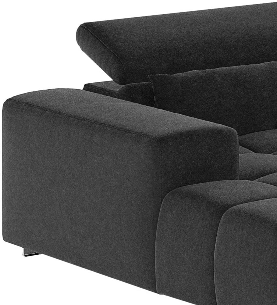 COTTA Wohnlandschaft »Orion U-Form, B: 400 cm« Kopfteilverstellung & 4 Kissen, optional elektr. Sitztiefenverstellung