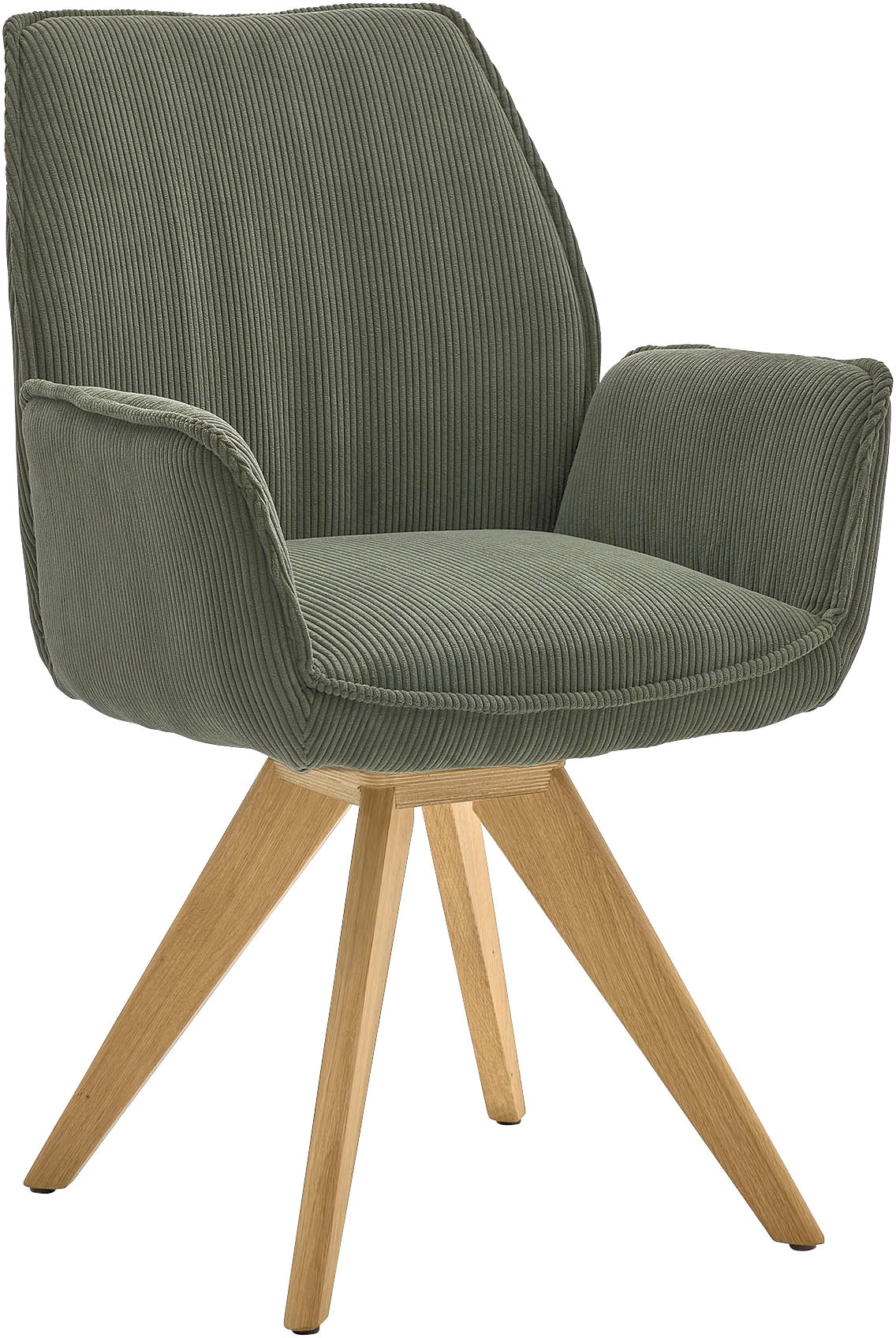 set one by Musterring Esszimmerstuhl "Tiama", Cord, Stativgestell Eiche mas günstig online kaufen