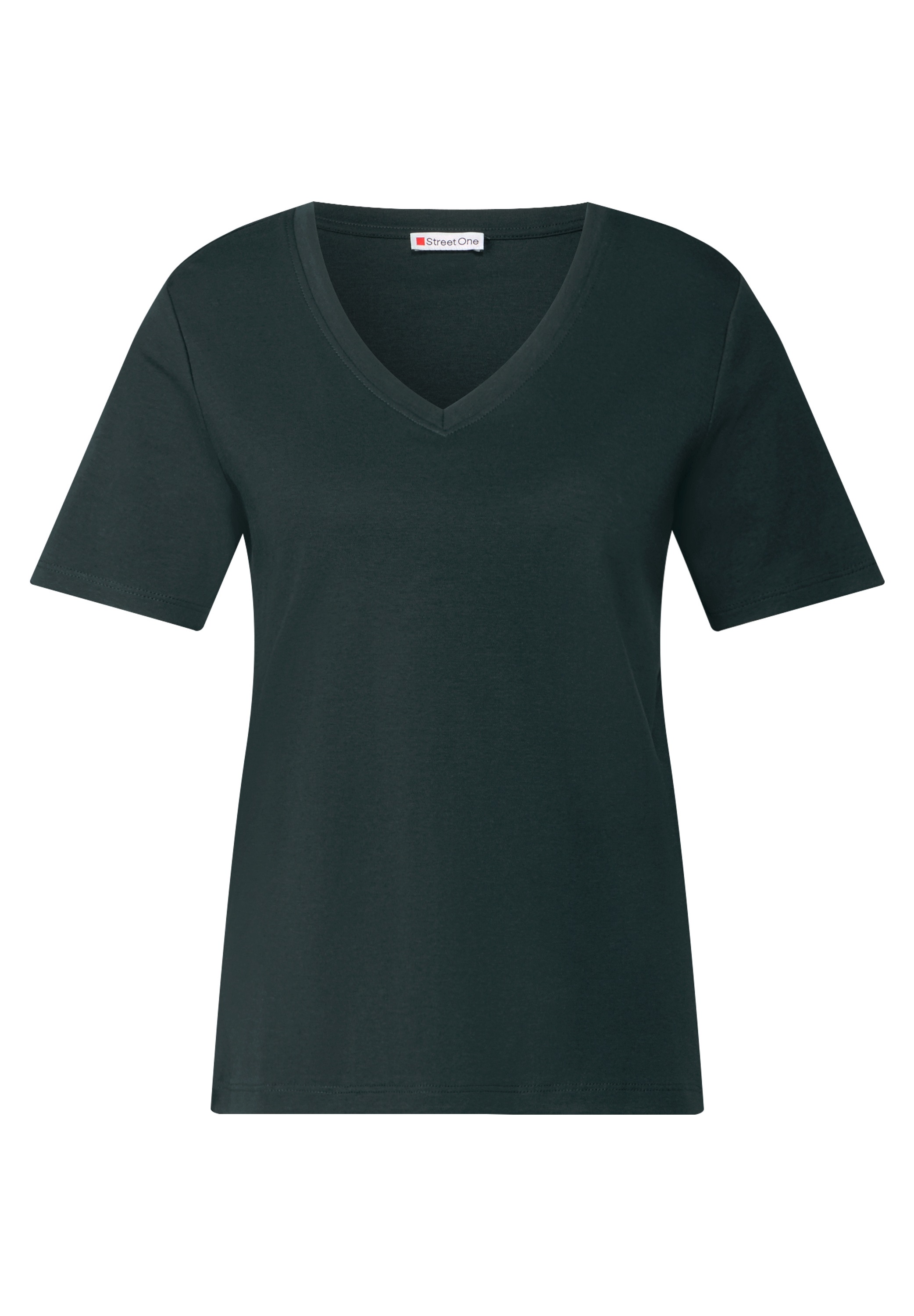 STREET ONE V-Shirt, aus reiner Baumwolle