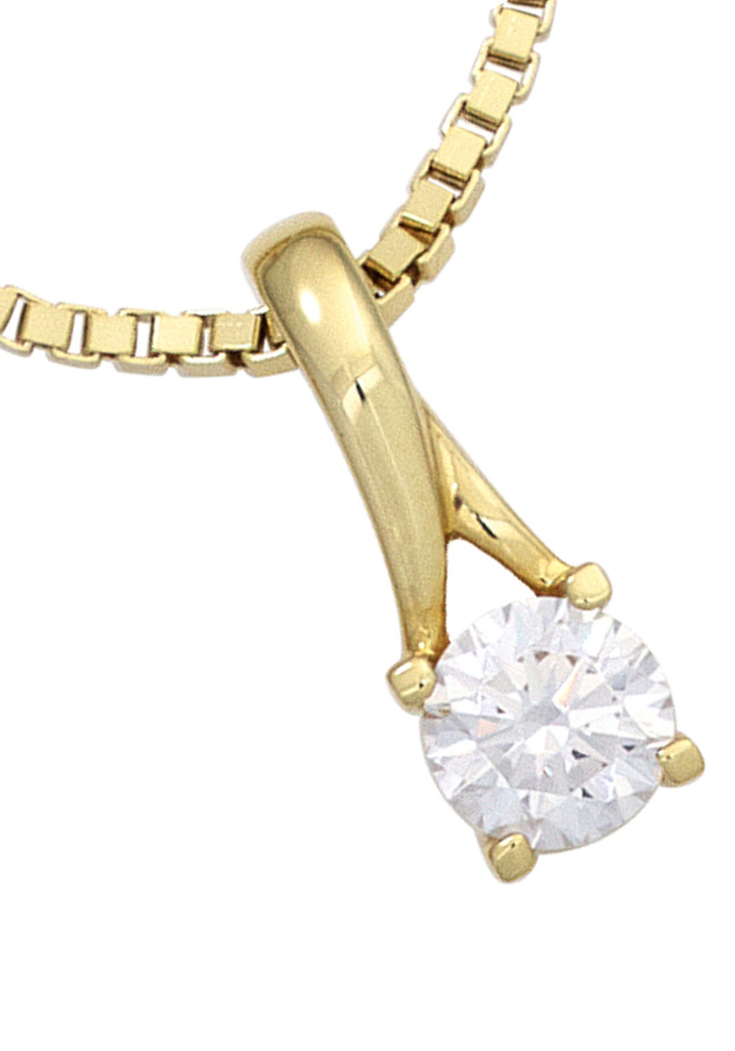 JOBO Kettenanhänger »Anhänger Goldanhänger 16 mm«  333 Gold mit Zirkonia