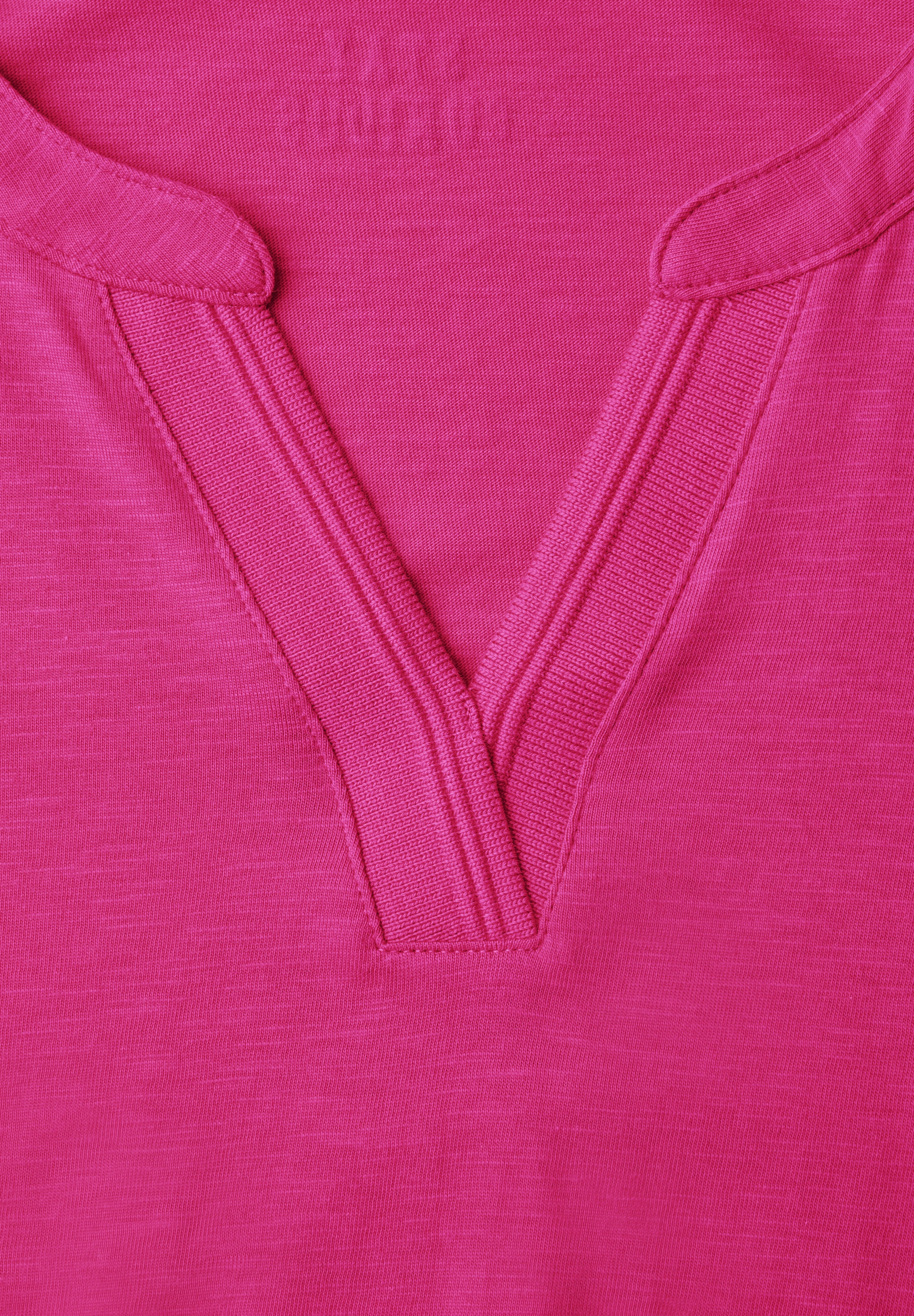 Cecil T-Shirt mit Split Neck im Tunika-Look