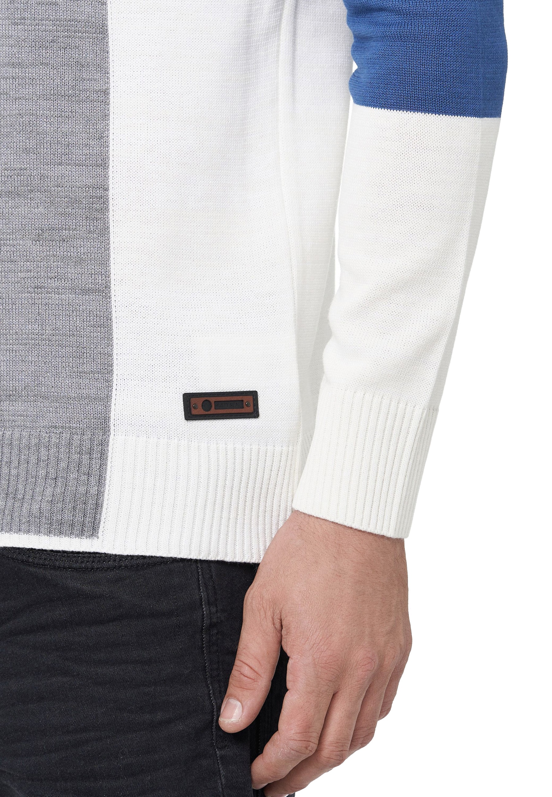 Rusty Neal Strickpullover, mit bequemen Half-Zip