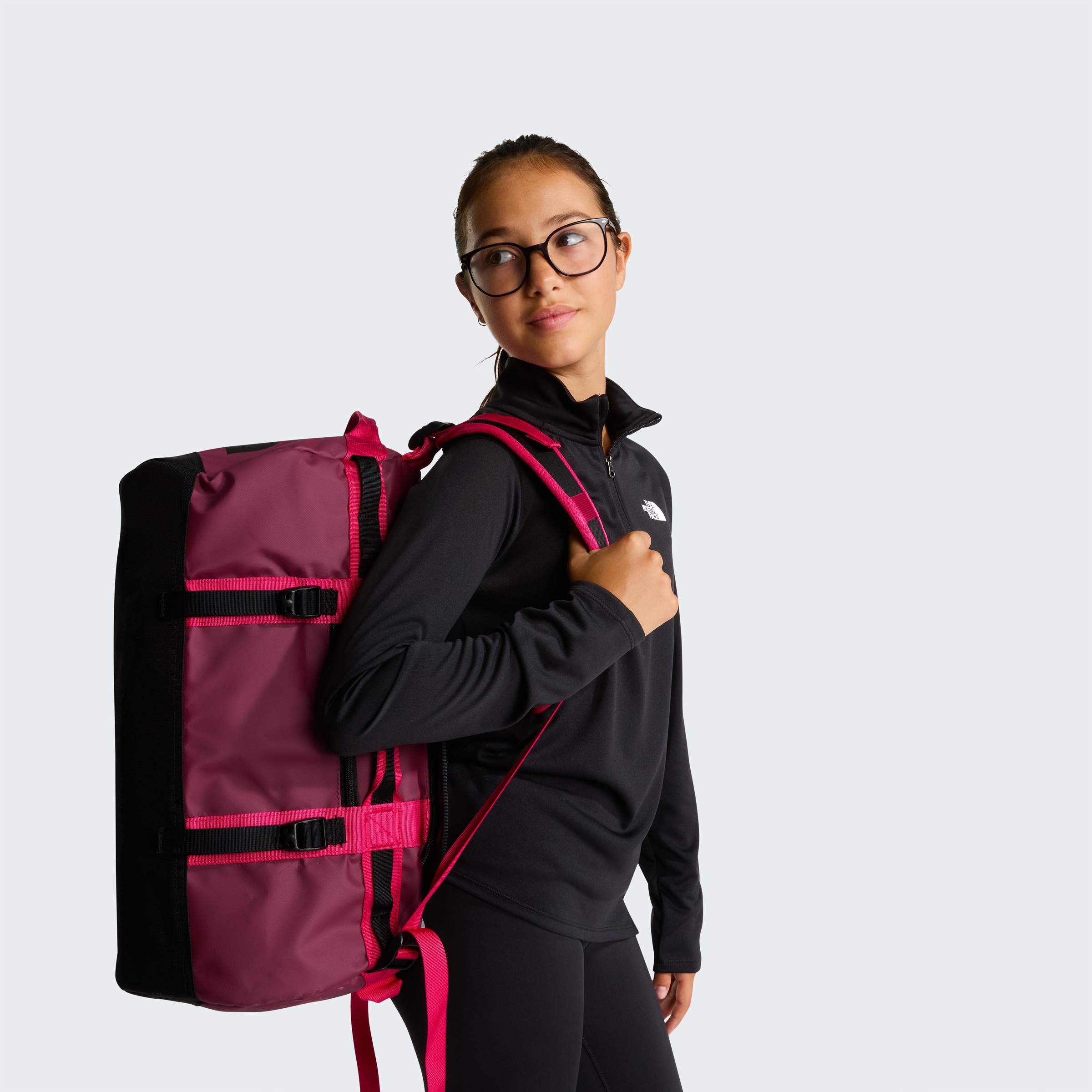 The North Face Funktionsshirt für Kinder, mit Reißverschluss, Langarm, unifarben, aus Polyester