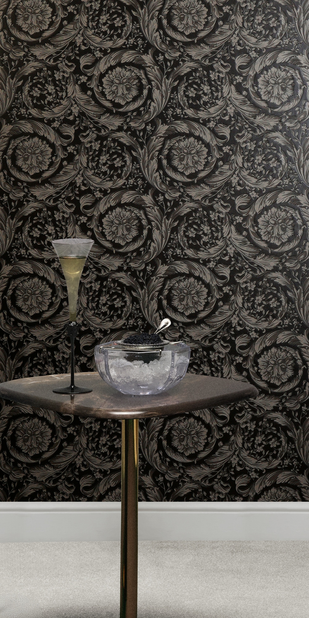 Versace Vliestapete "Versace 6 Barocco –" 3D-Optik Barock Motiv geprägt Neo-klassisches Rankenmuster mit Glanz & strukturierter Prägung