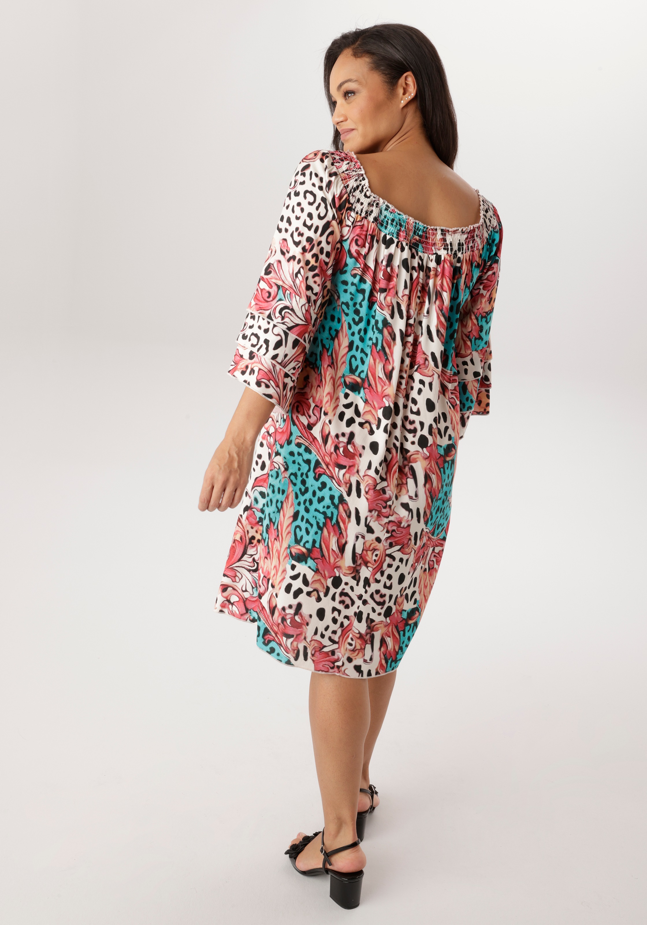 Thumbnail - Aniston PLUS Blusenkleid mit Gummizug am Ausschnitt- NEUE KOLLEKTION