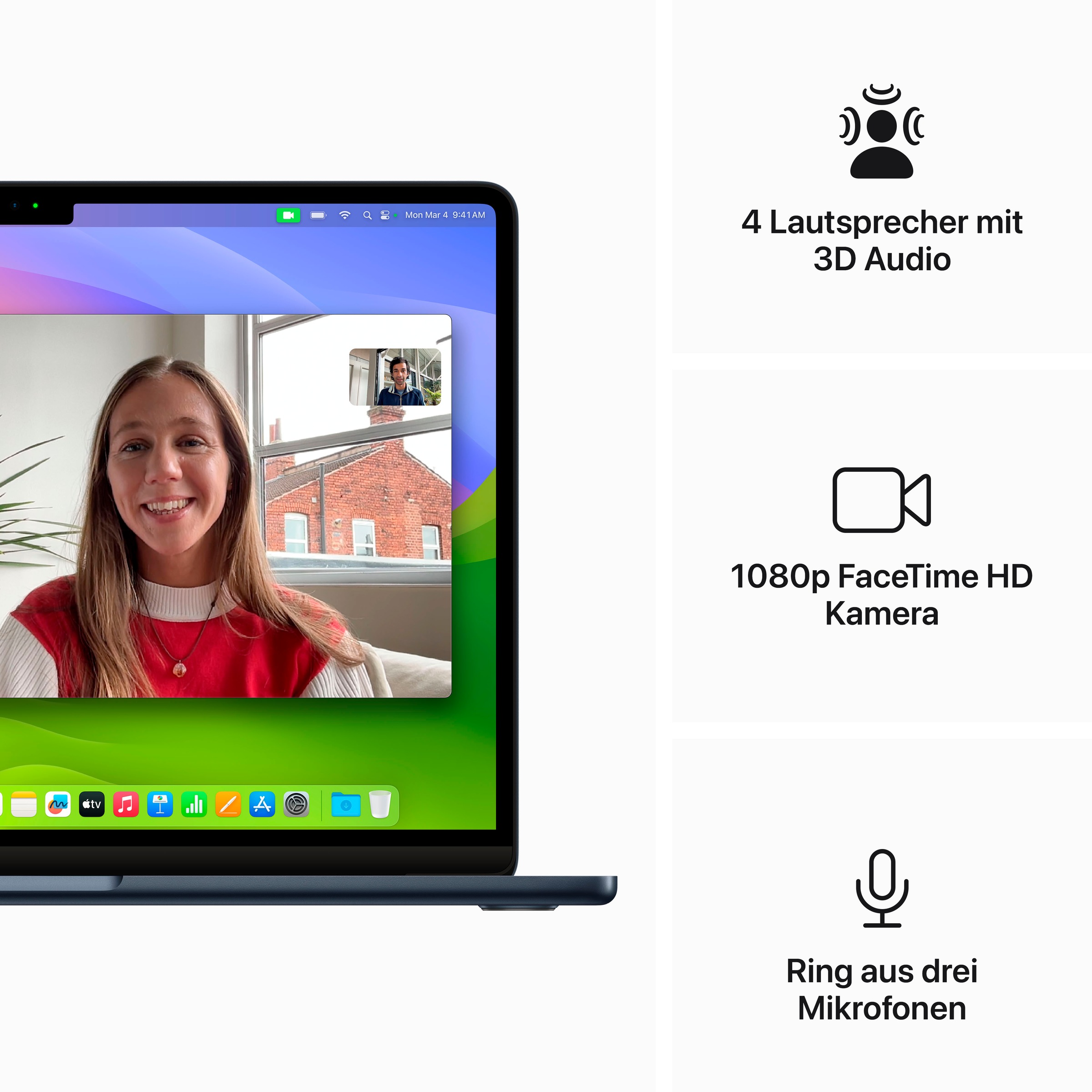 Apple Notebook »MacBook Air 13" CTO«, 34,46 cm, / 13,6 Zoll, Apple, M3, 10-Core GPU, 1000 GB SSD